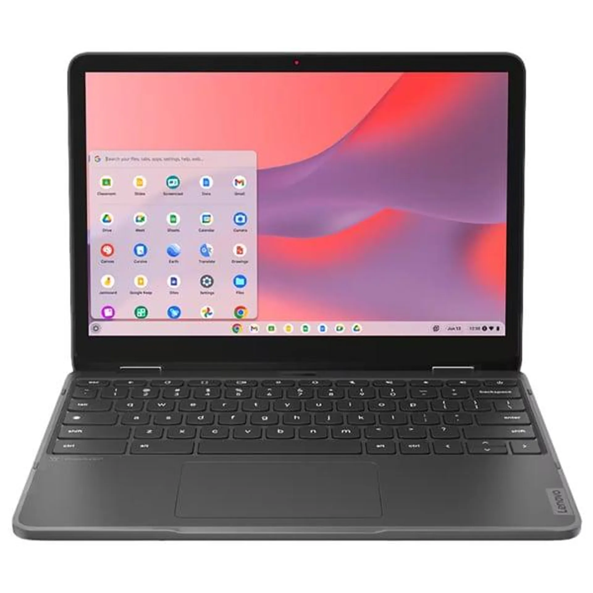 Lenovo 500e Yoga Chromebook Gen 4 2-in-1 Convertible (2024) Laptop – Intel N100 / 12.2inch WUXGA / 64GB eMMC / 8GB RAM / Shared Intel UHD Graphics / ChromeOS / English Keyboard / Graphite Grey / Middle East Version – [82W4000NEV]