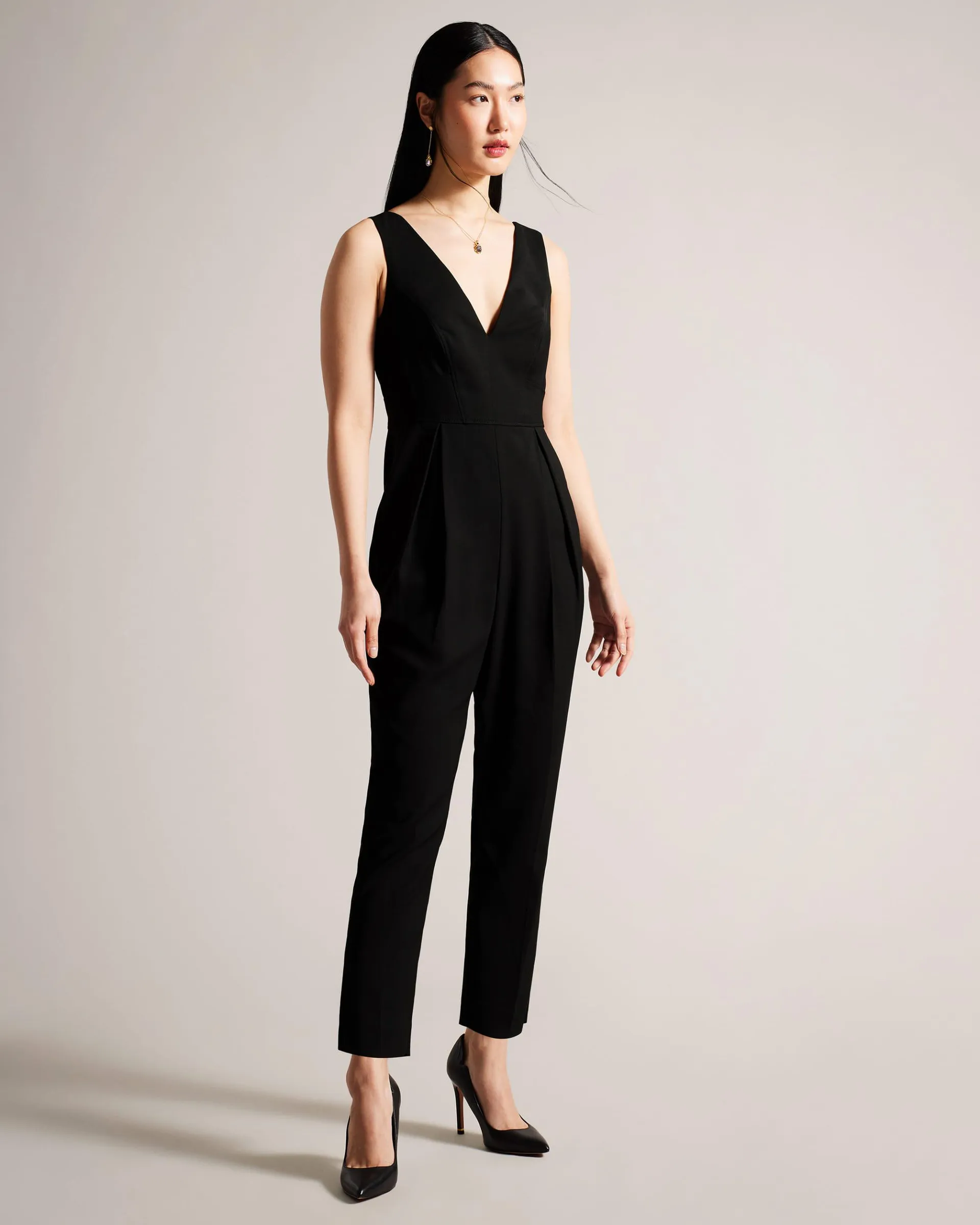 Tailored Sleeveless Jumpsuit