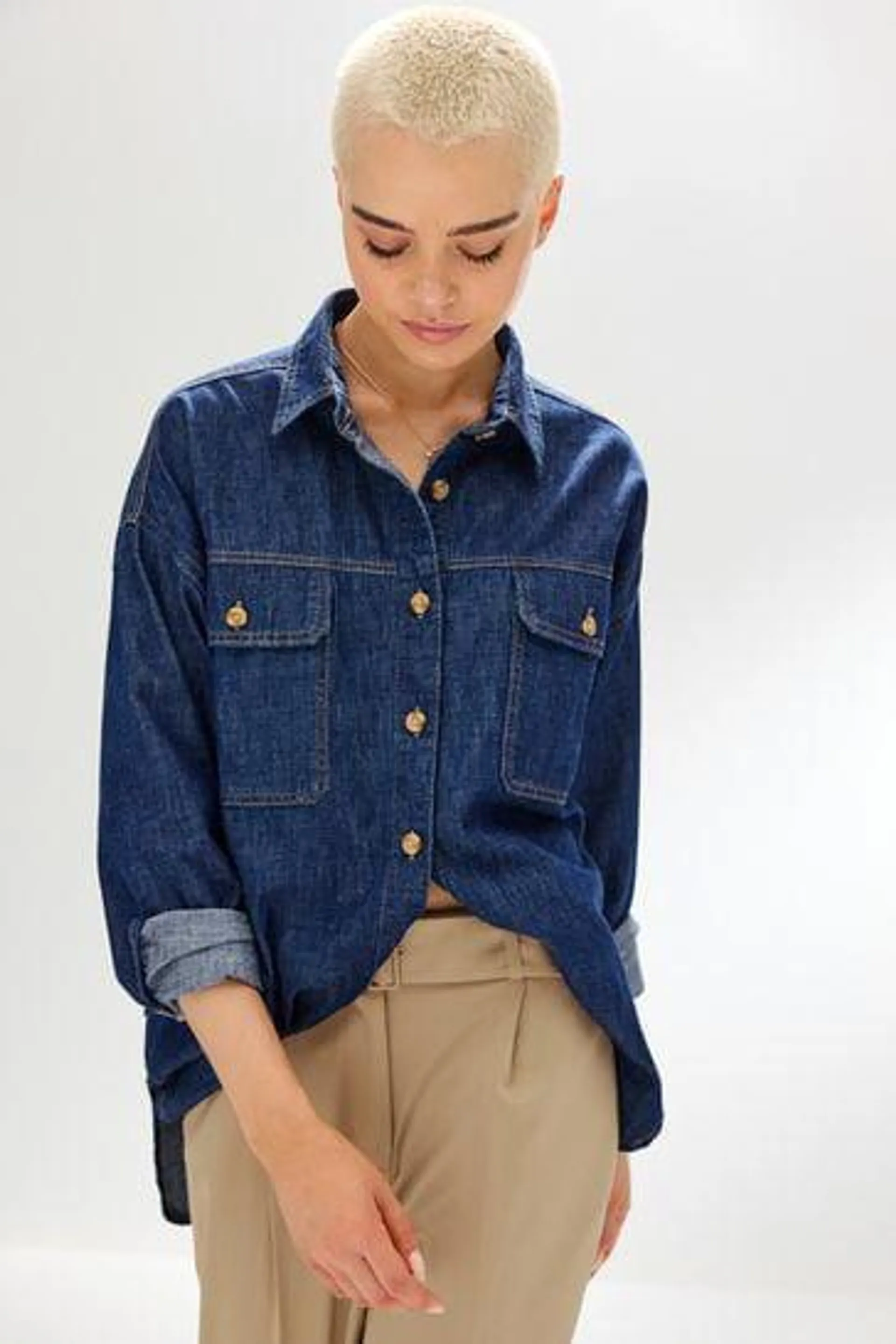 Oversized Denim Shirt