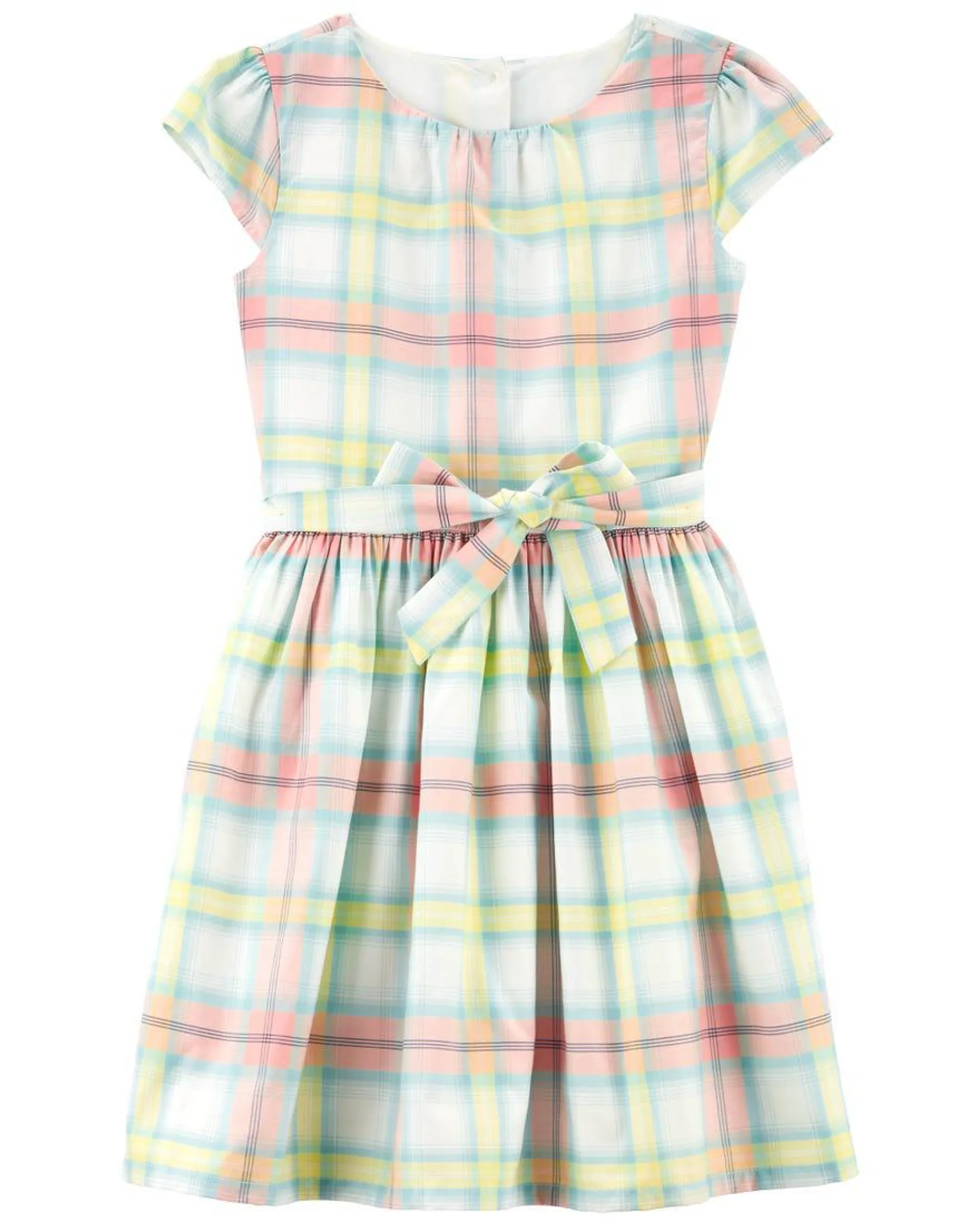 Plaid Sateen Dress