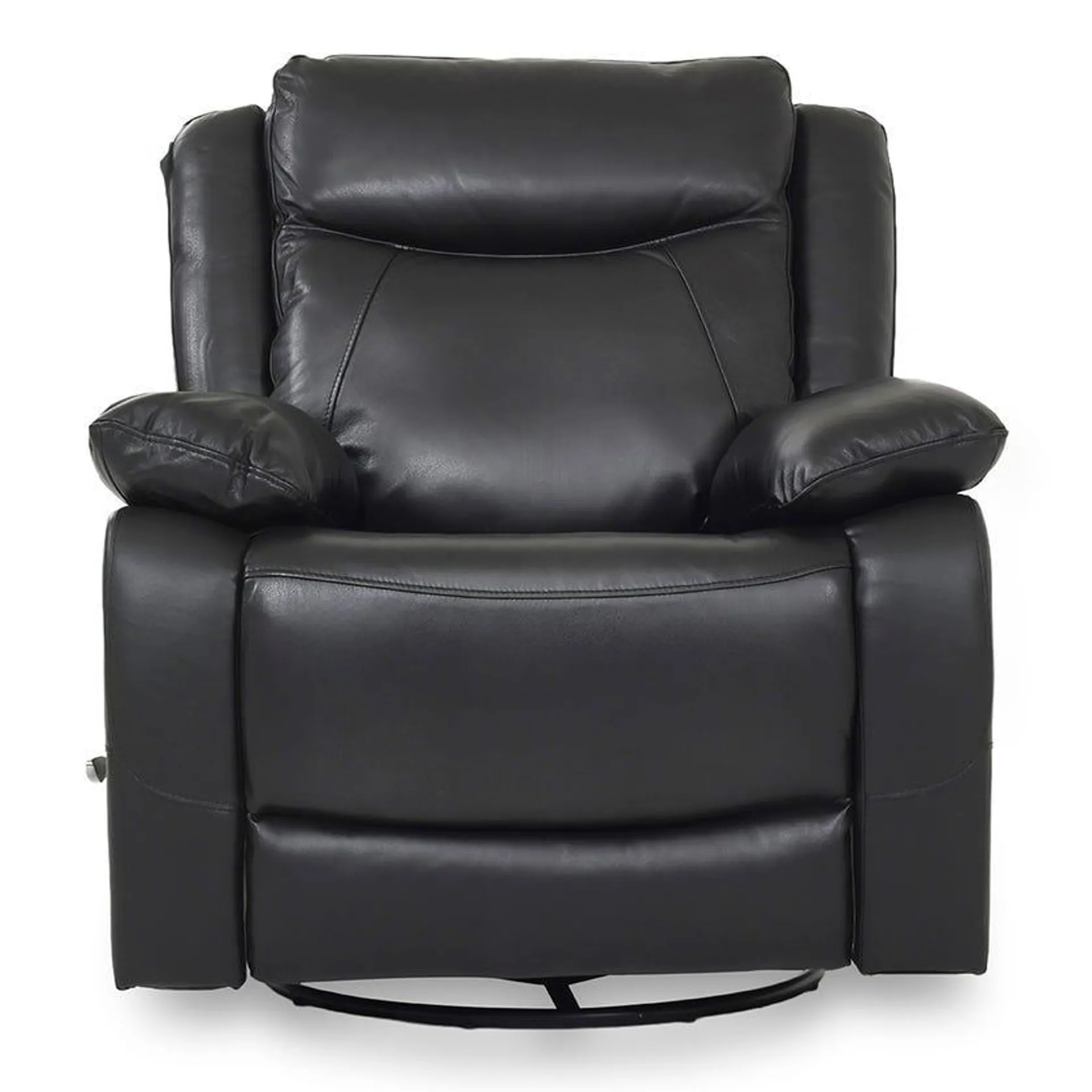 Danwell Half-Leather Recliner, Black