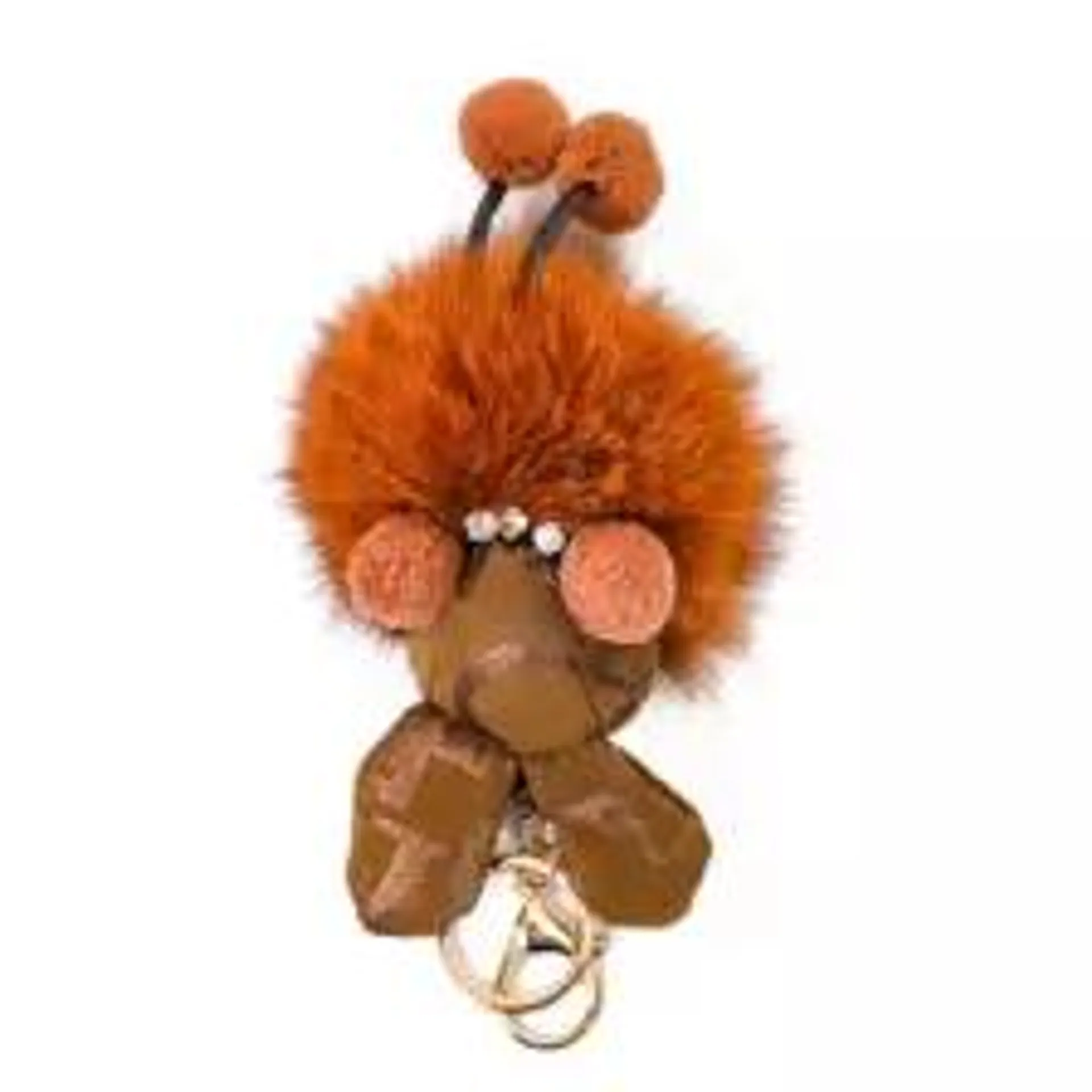 Cute Plush Keychain Stuffed Doll Ornaments Keyholder Charm Bag Accessories, Dark Brown