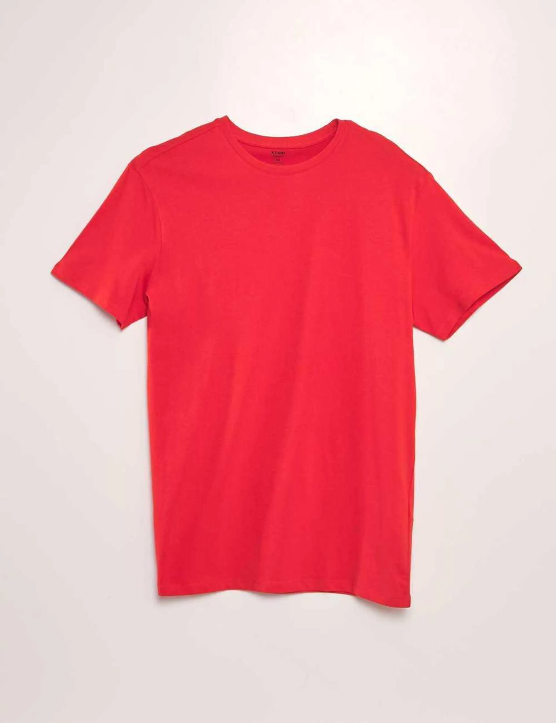 Plain jersey straight T-shirt