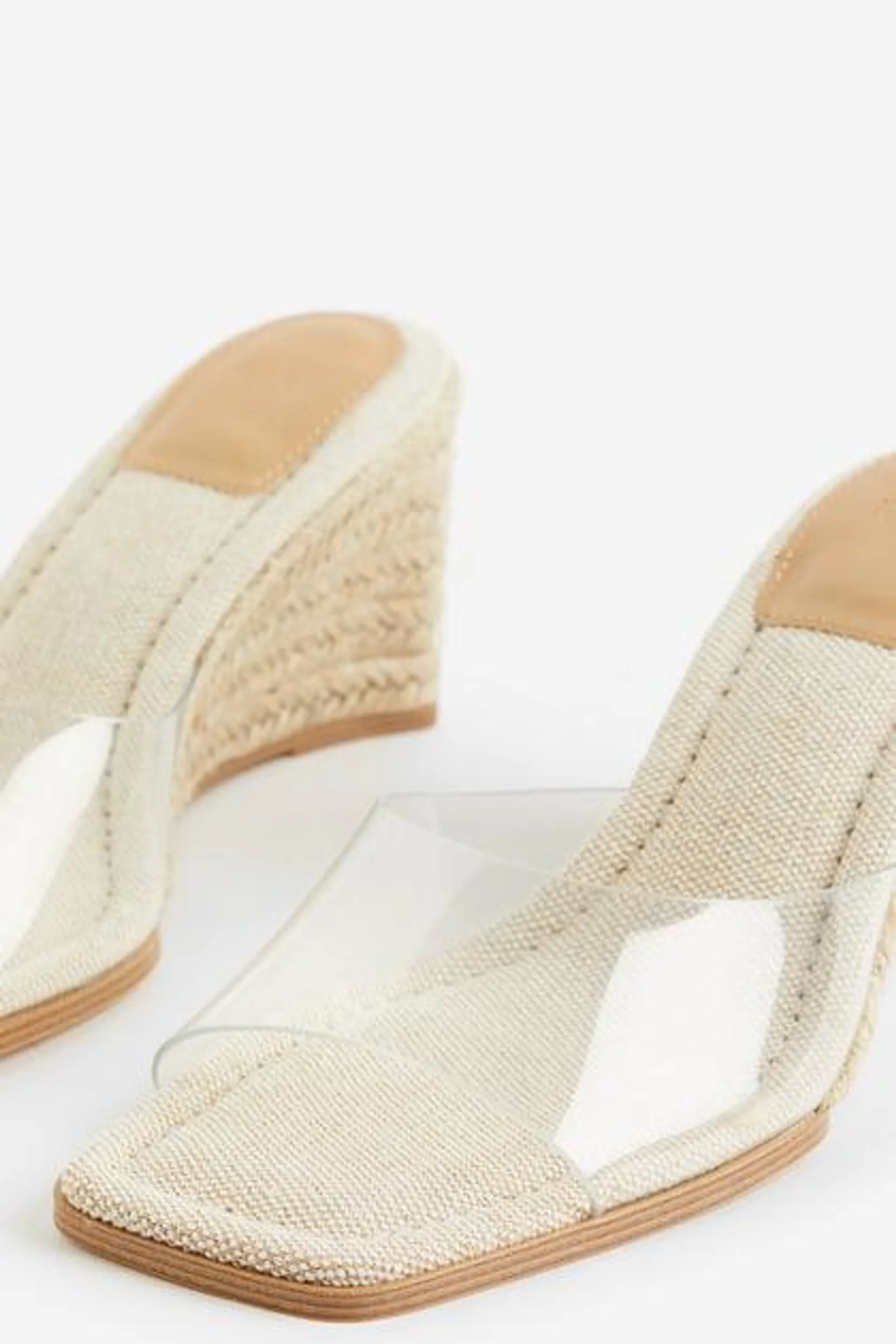 Wedge-heeled espadrille mules