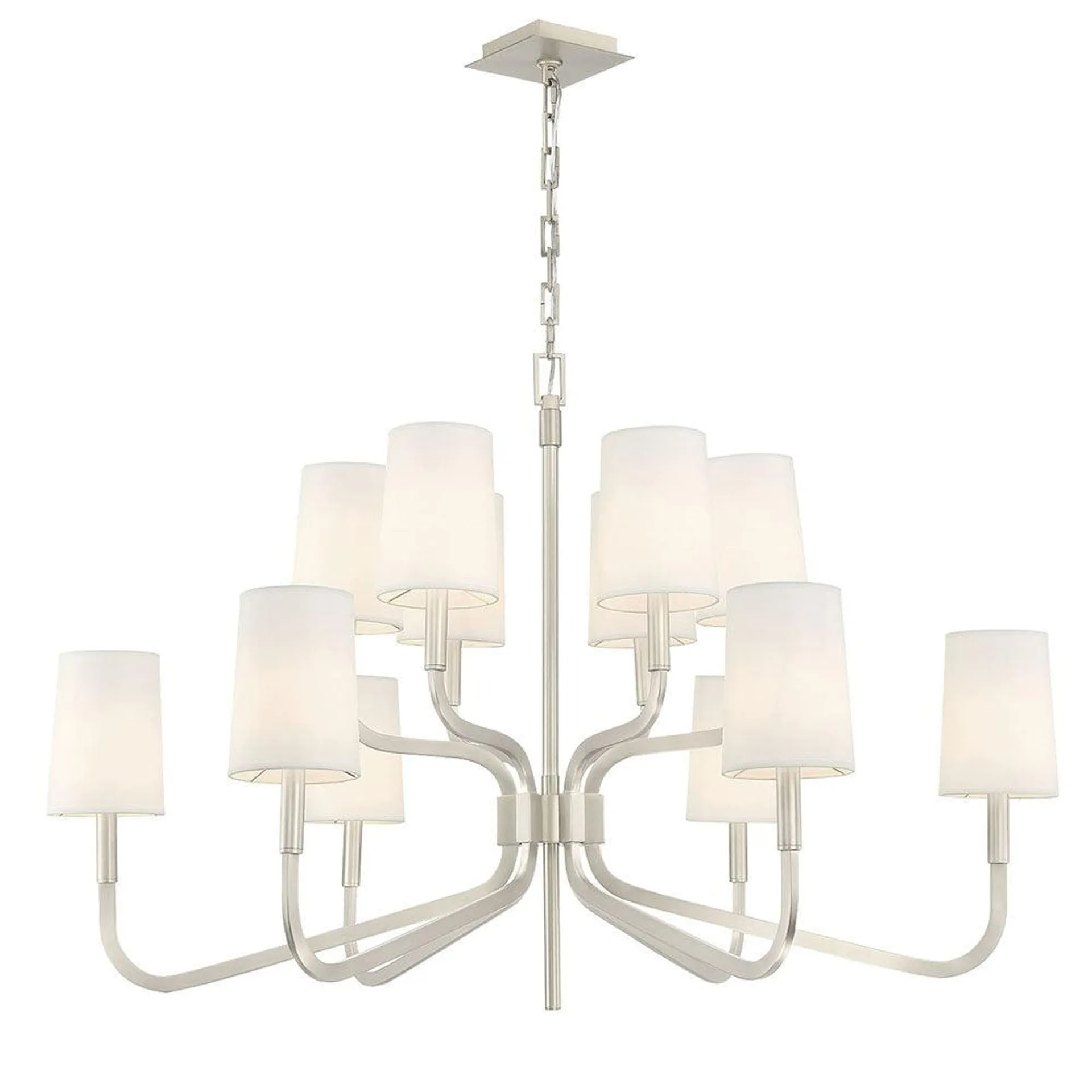 Normandy 12 Light Chandelier - Polished Nickel