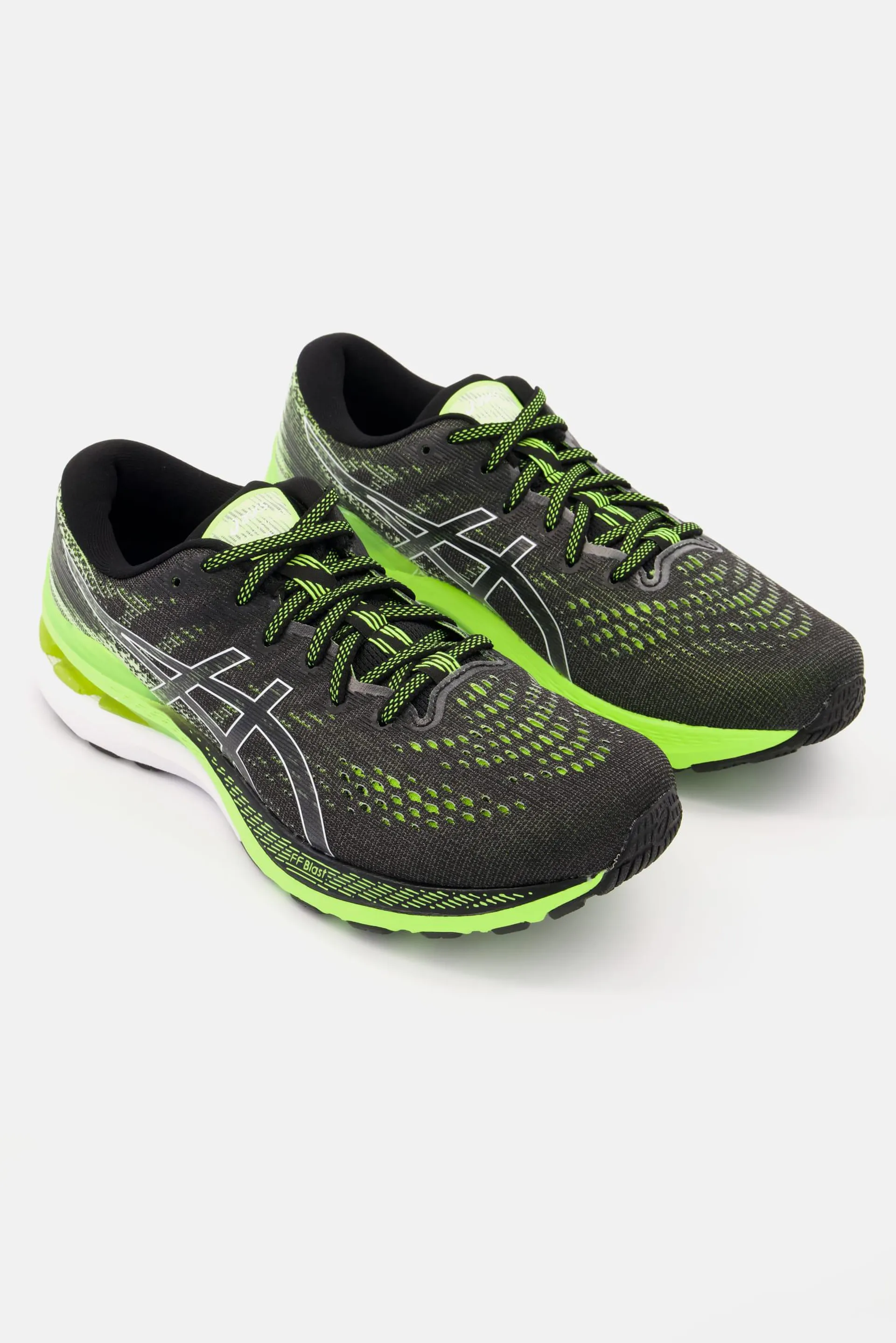 Men Gel-Kayano 28 Lace Up Sports Shoes, Black/Green