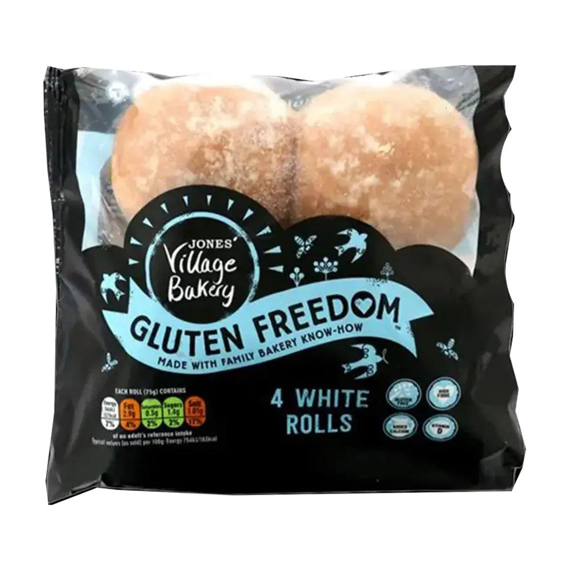 Village Bakery White Rolls Gluten Free 4 pcs 300 g