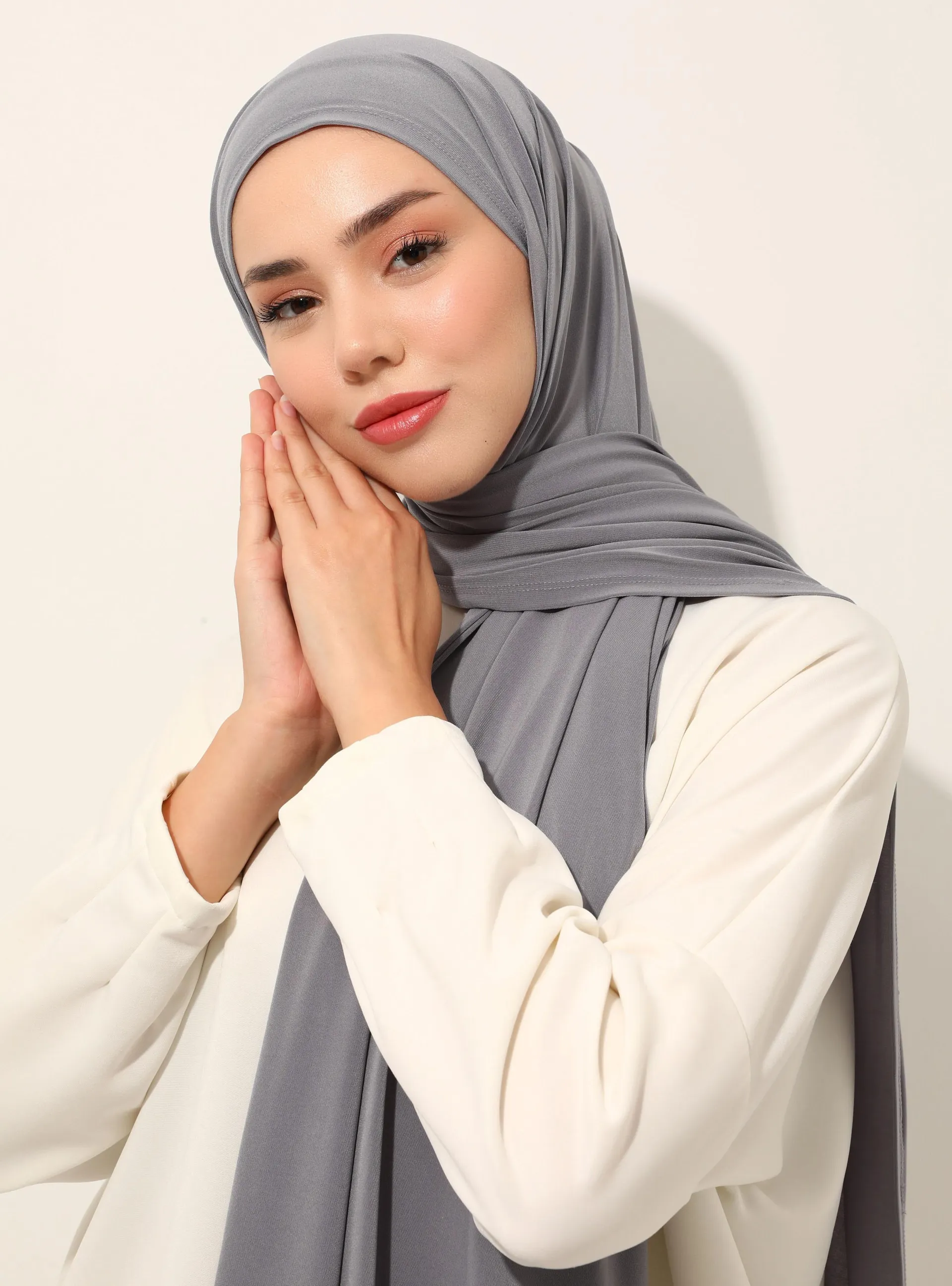 Grey - Plain - Shawl