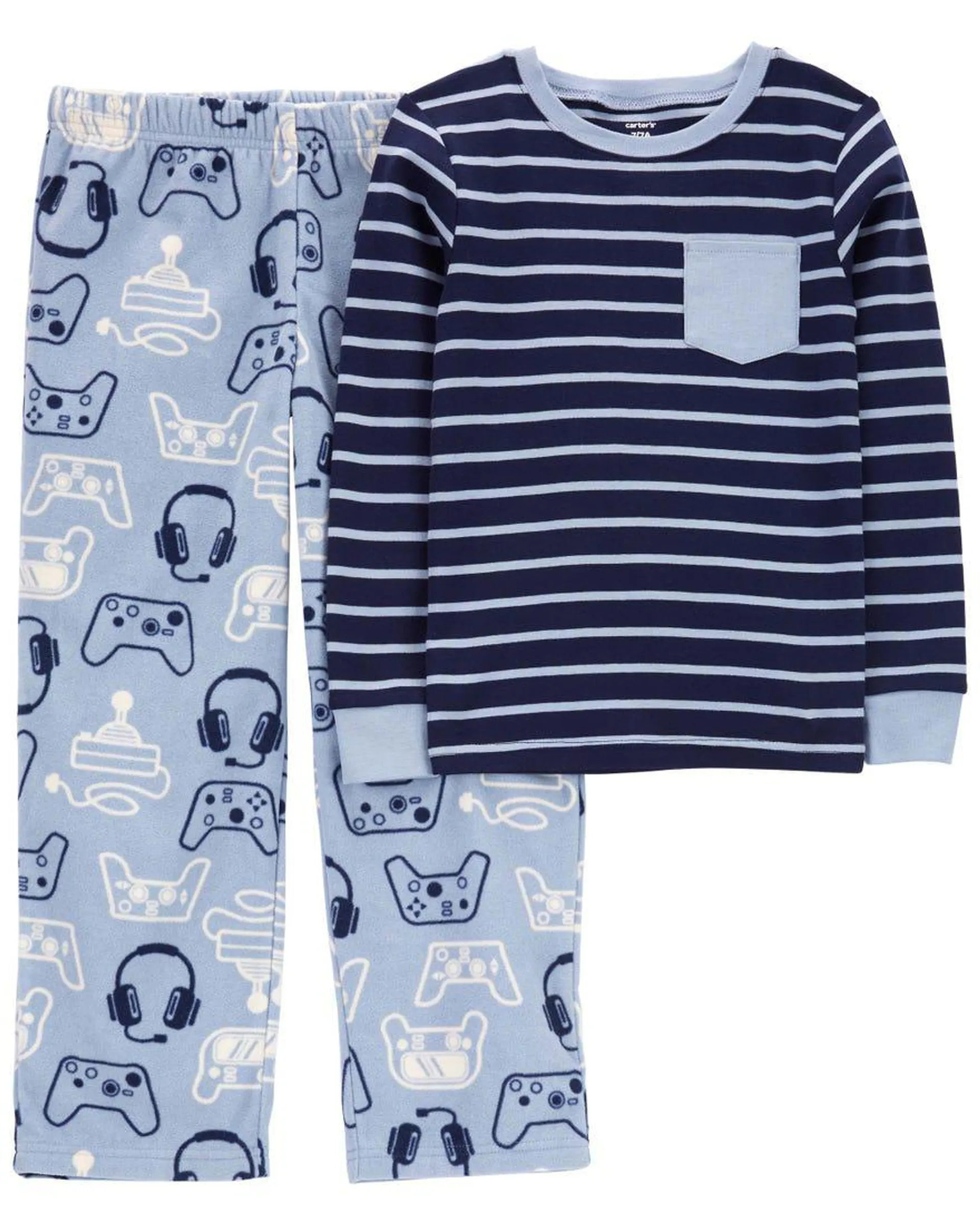 2-Piece Video Games Cotton & Fleece PJs