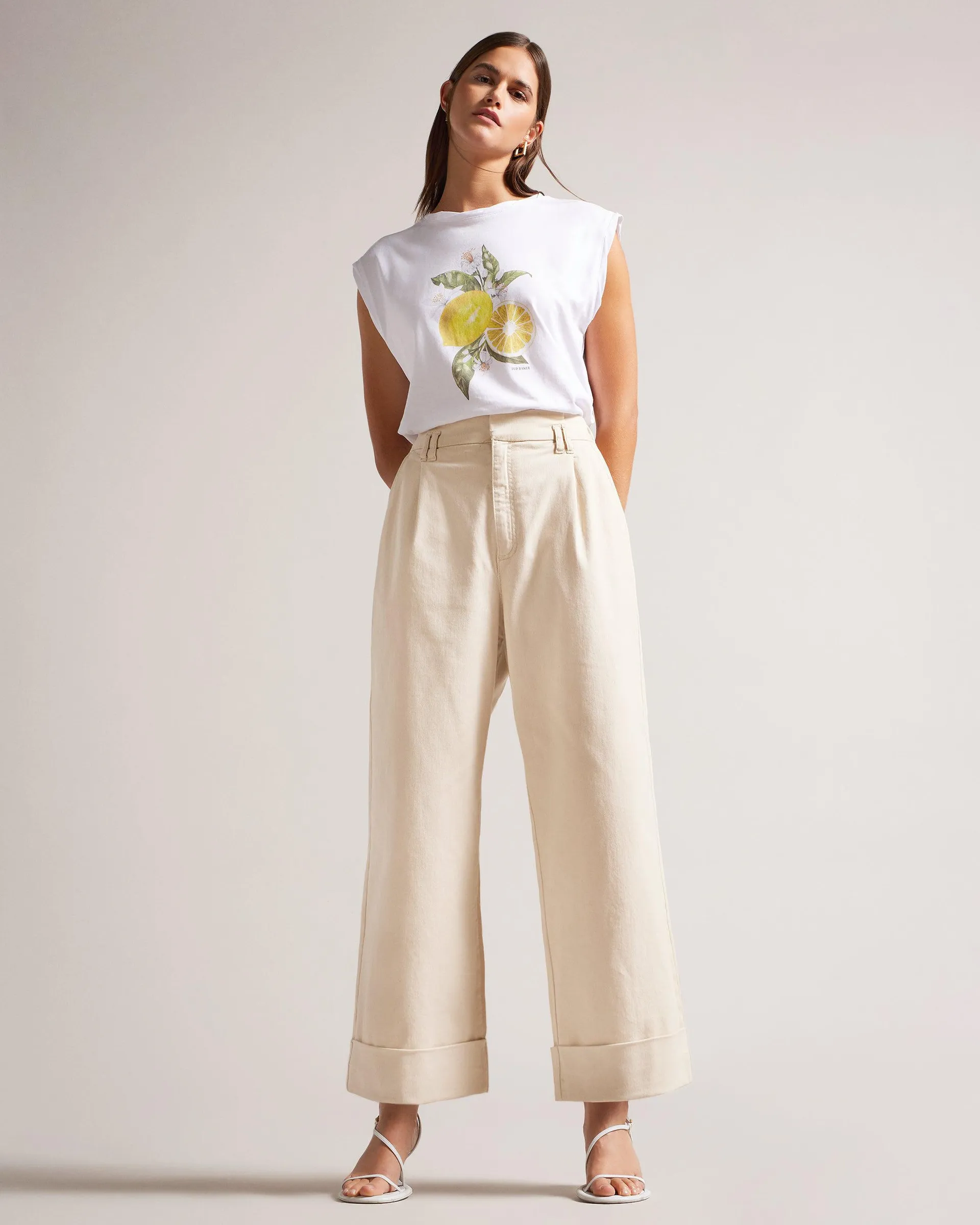 Wide Leg Tailored Trousers