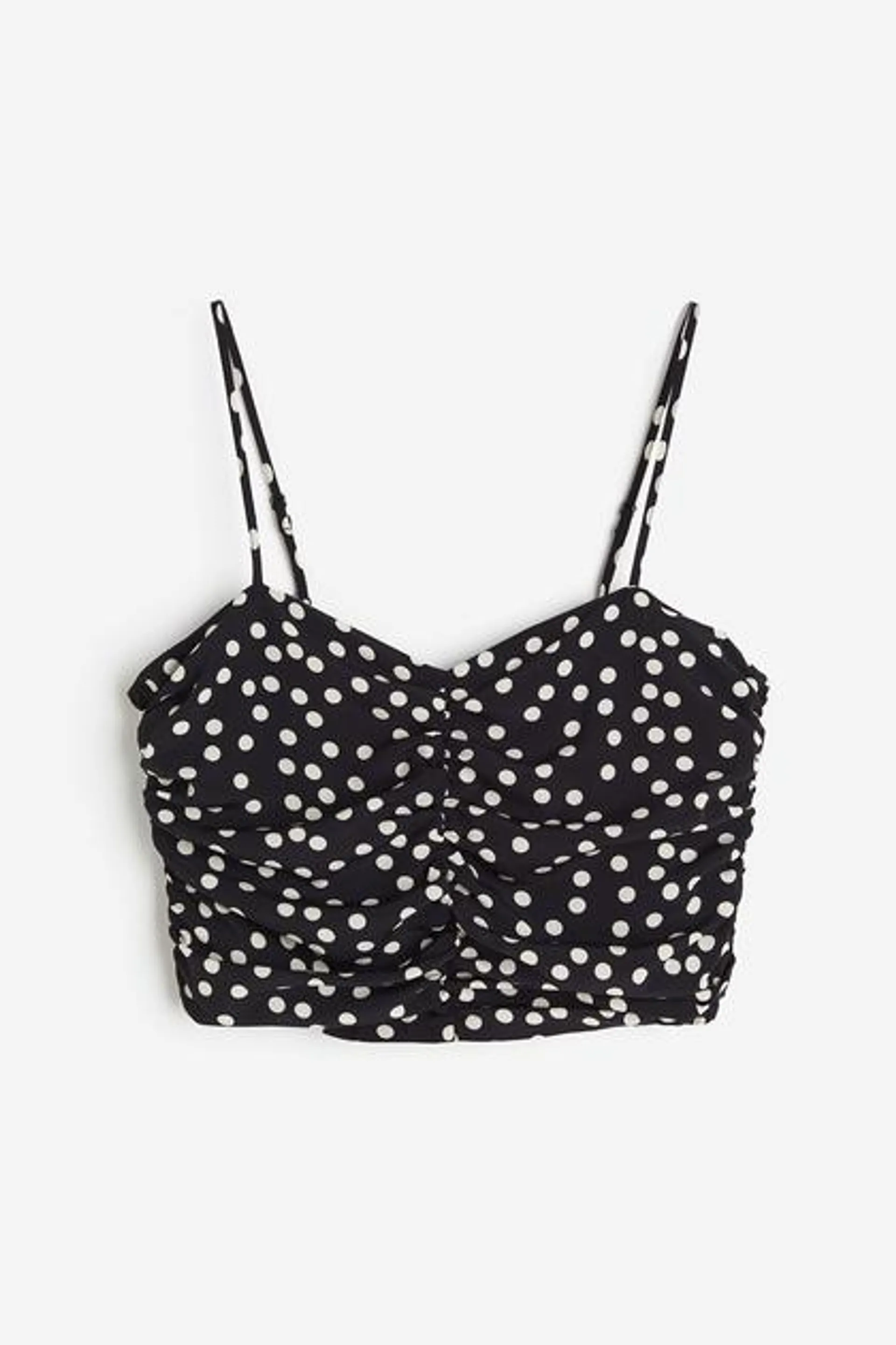 Draped cropped top