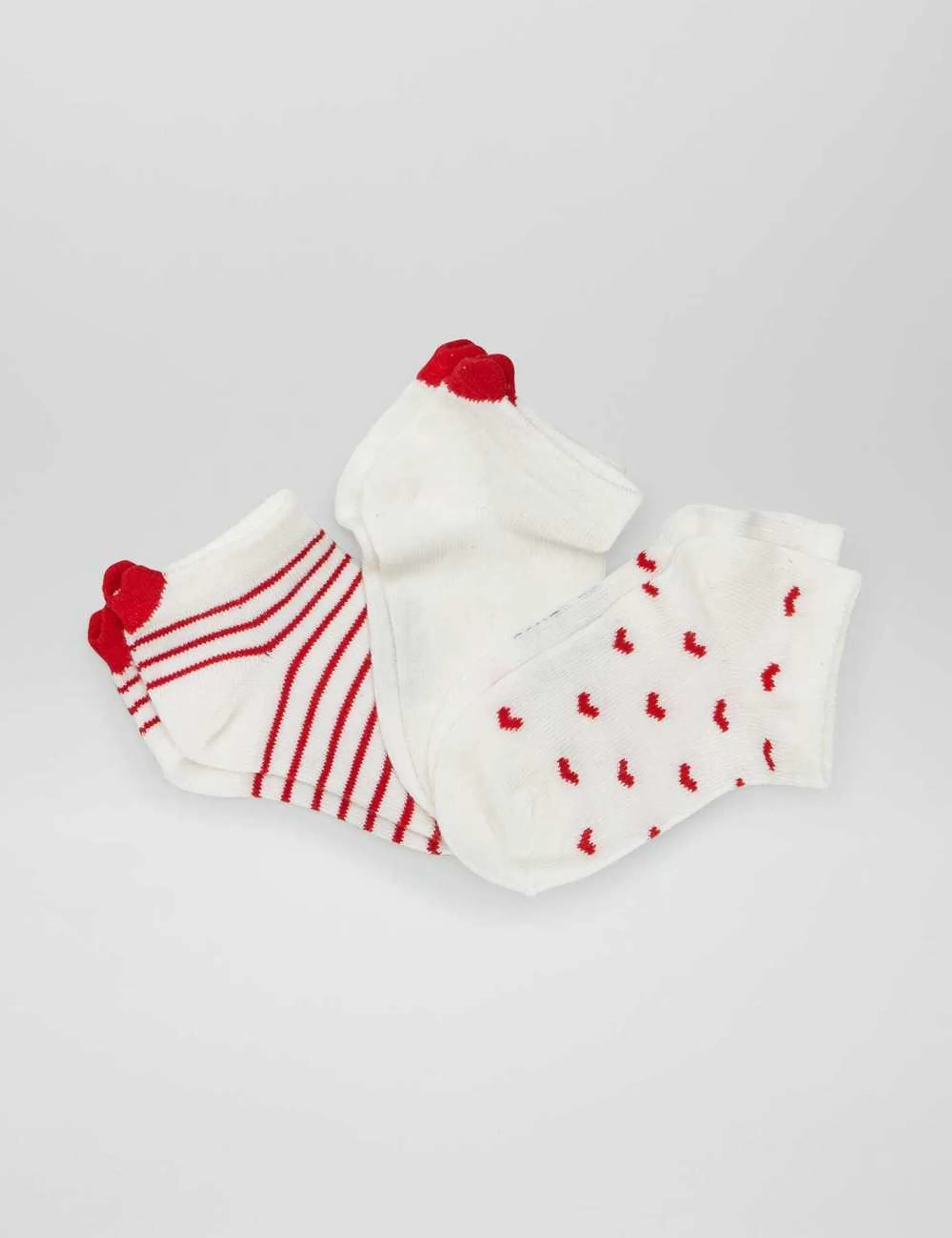 Pack of 3 pairs of heart socks