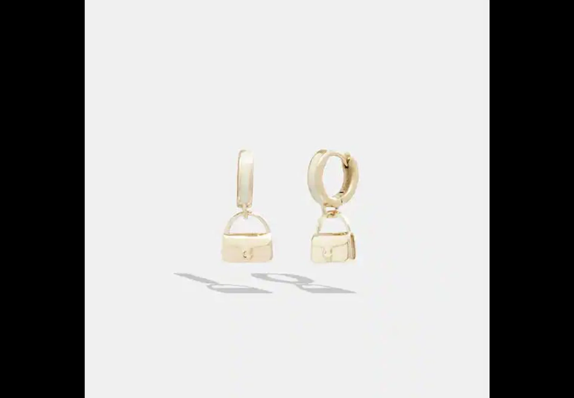 Mini Handbag Enamel Huggie Earrings