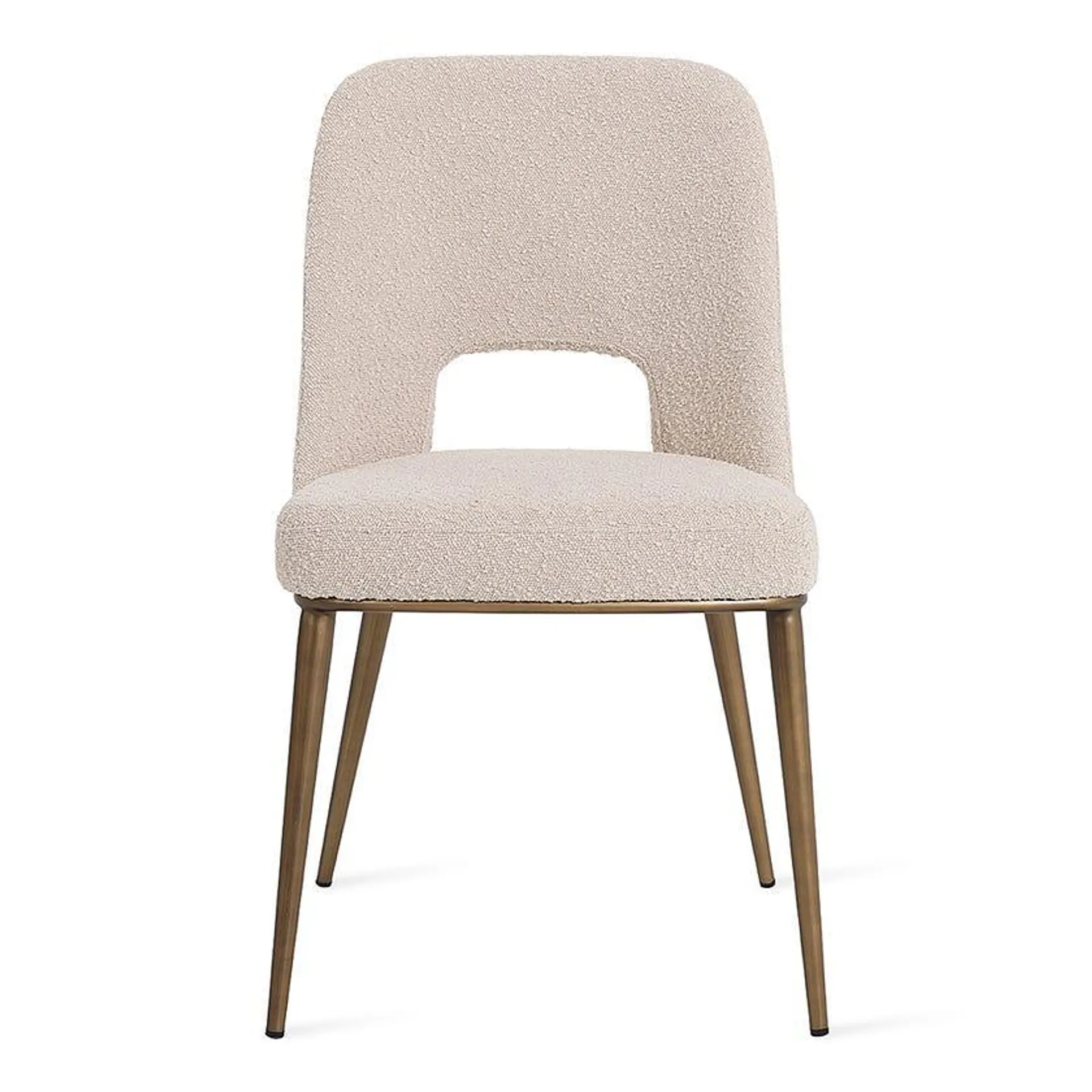 Perry Dining Chair, Cream & Bronze