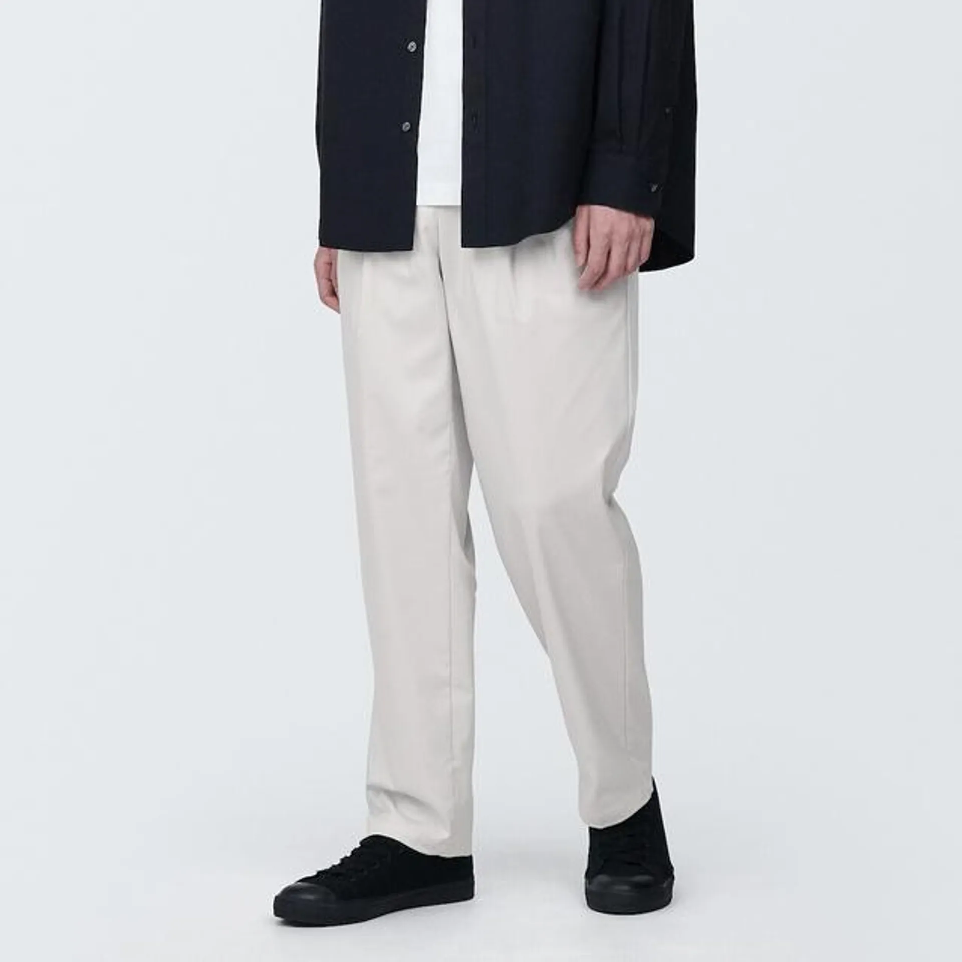 Wrinkle Resistant Darted Wide-Fit Easy Pants