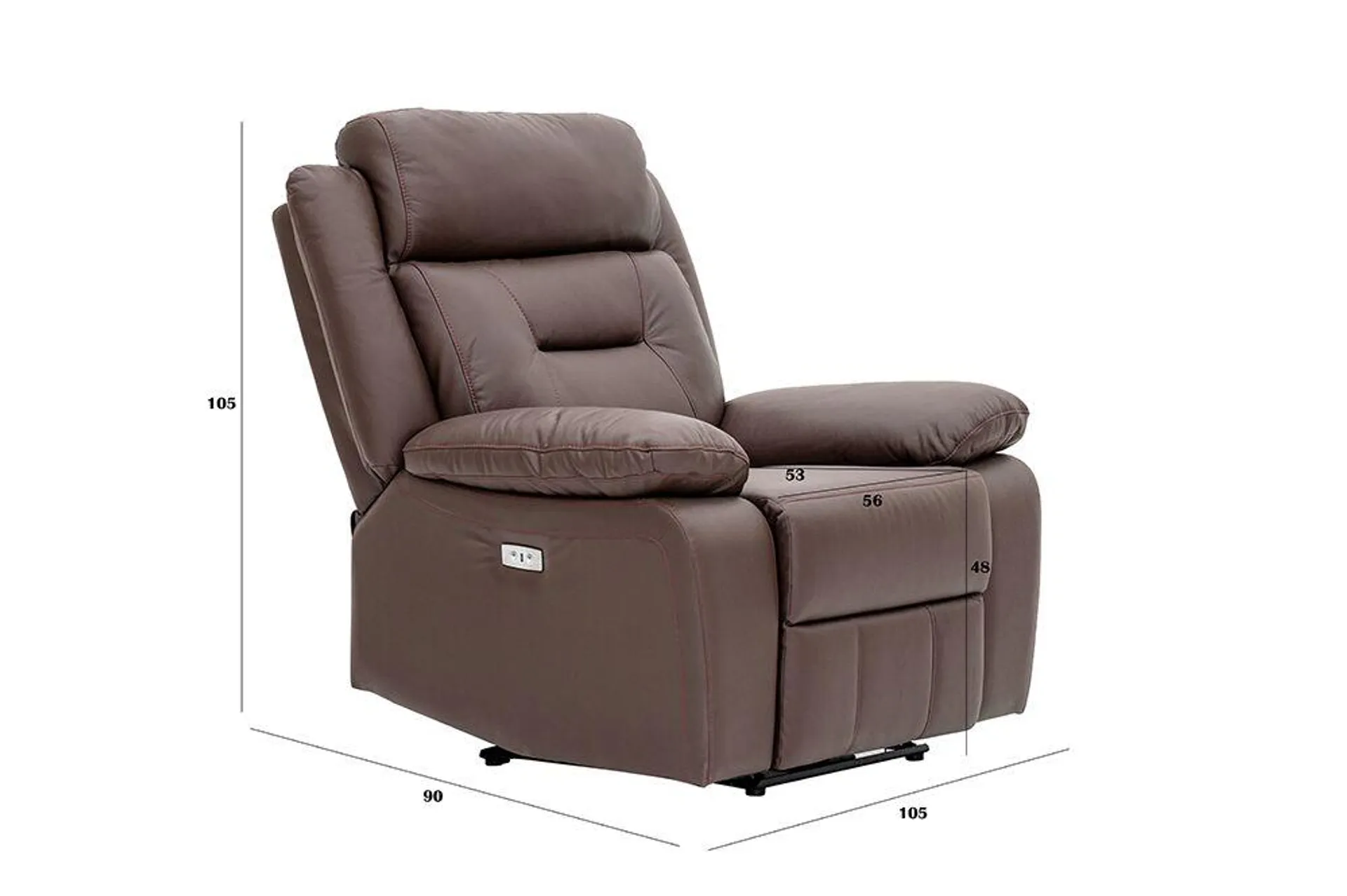 Miller Electric Recliner Sofa Set- Maroon