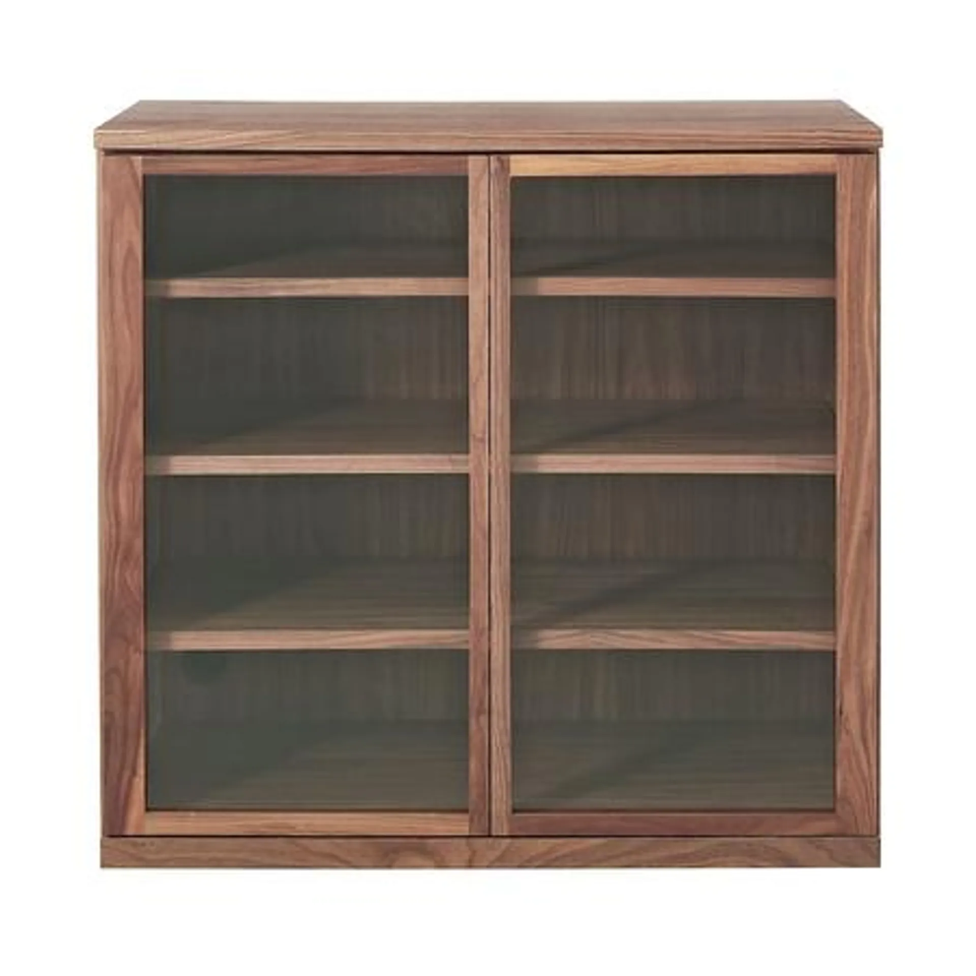Walnut Wooden Cabinet with Glass Door, W 88 x D 44 x H 83 cm