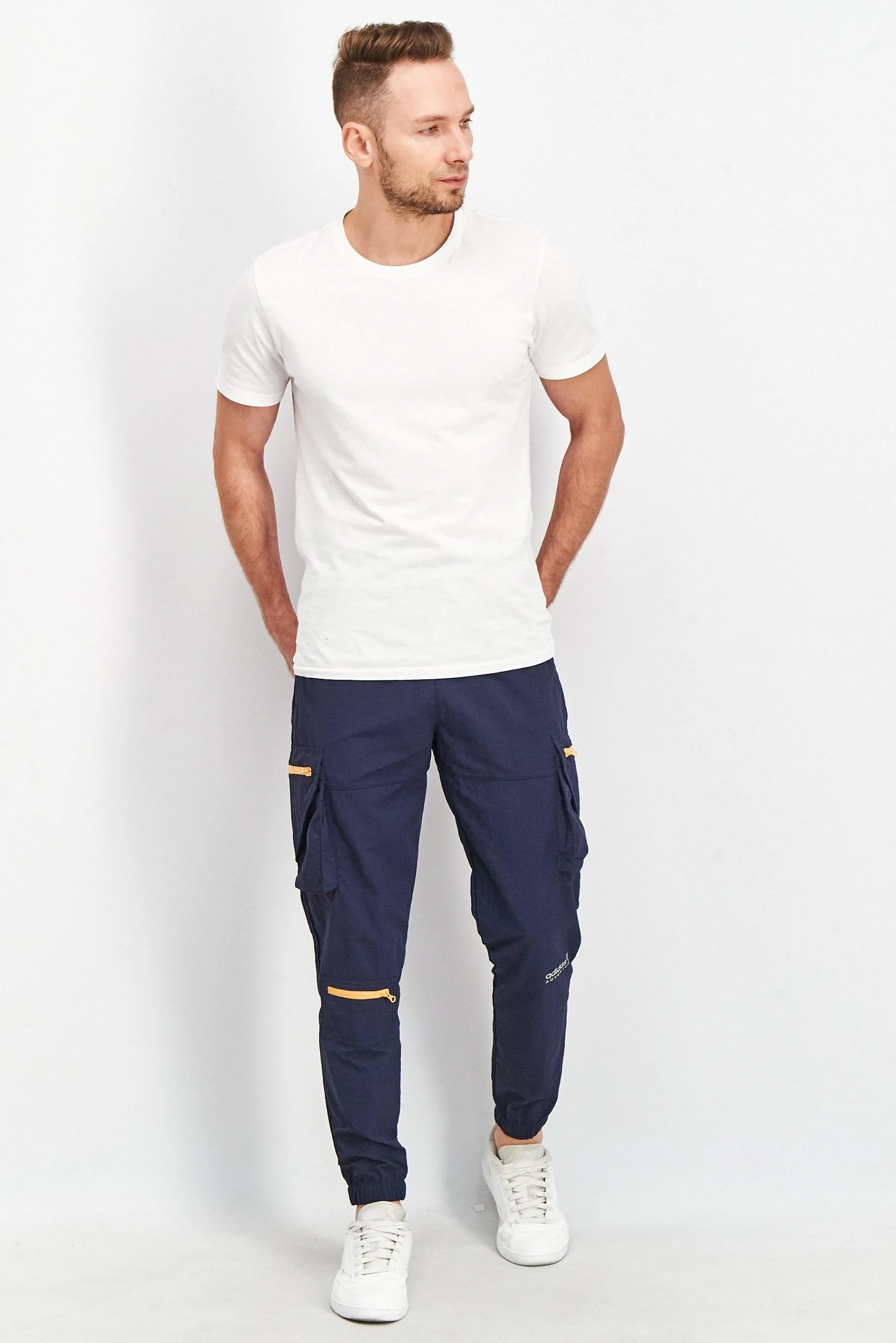 Men Sportswear Fit Training Track Pants, Navy