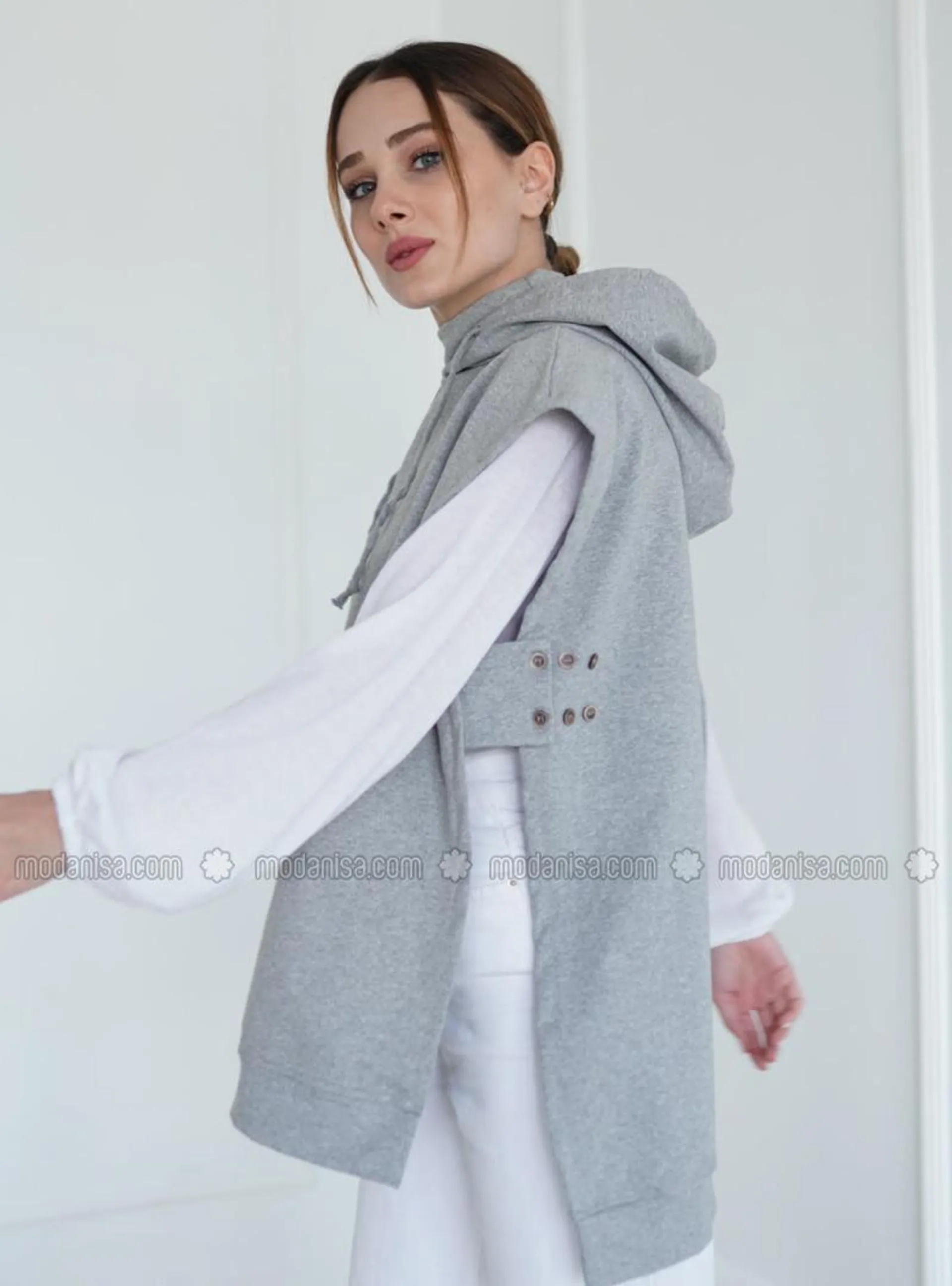 Gray - Gray - Sweat-shirt