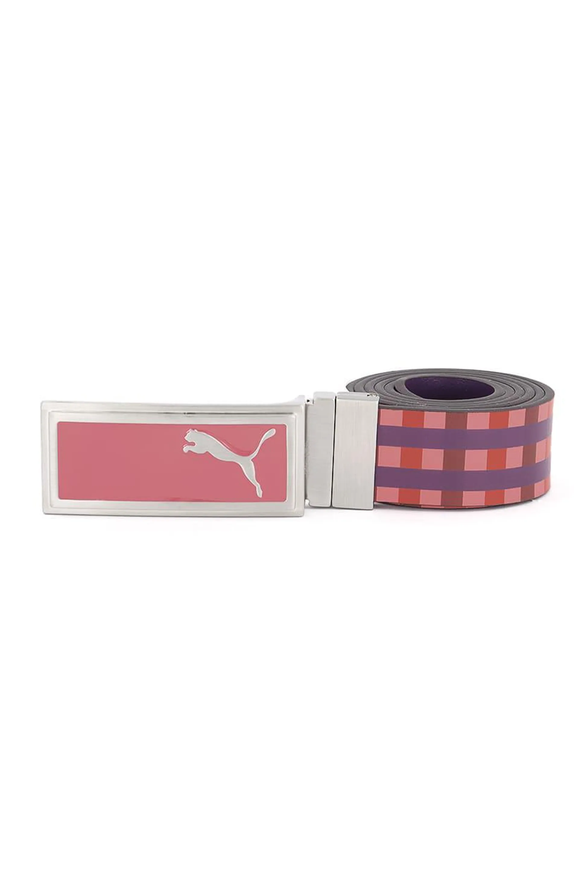 Men Shift Reversible Belt, Pink and Purple