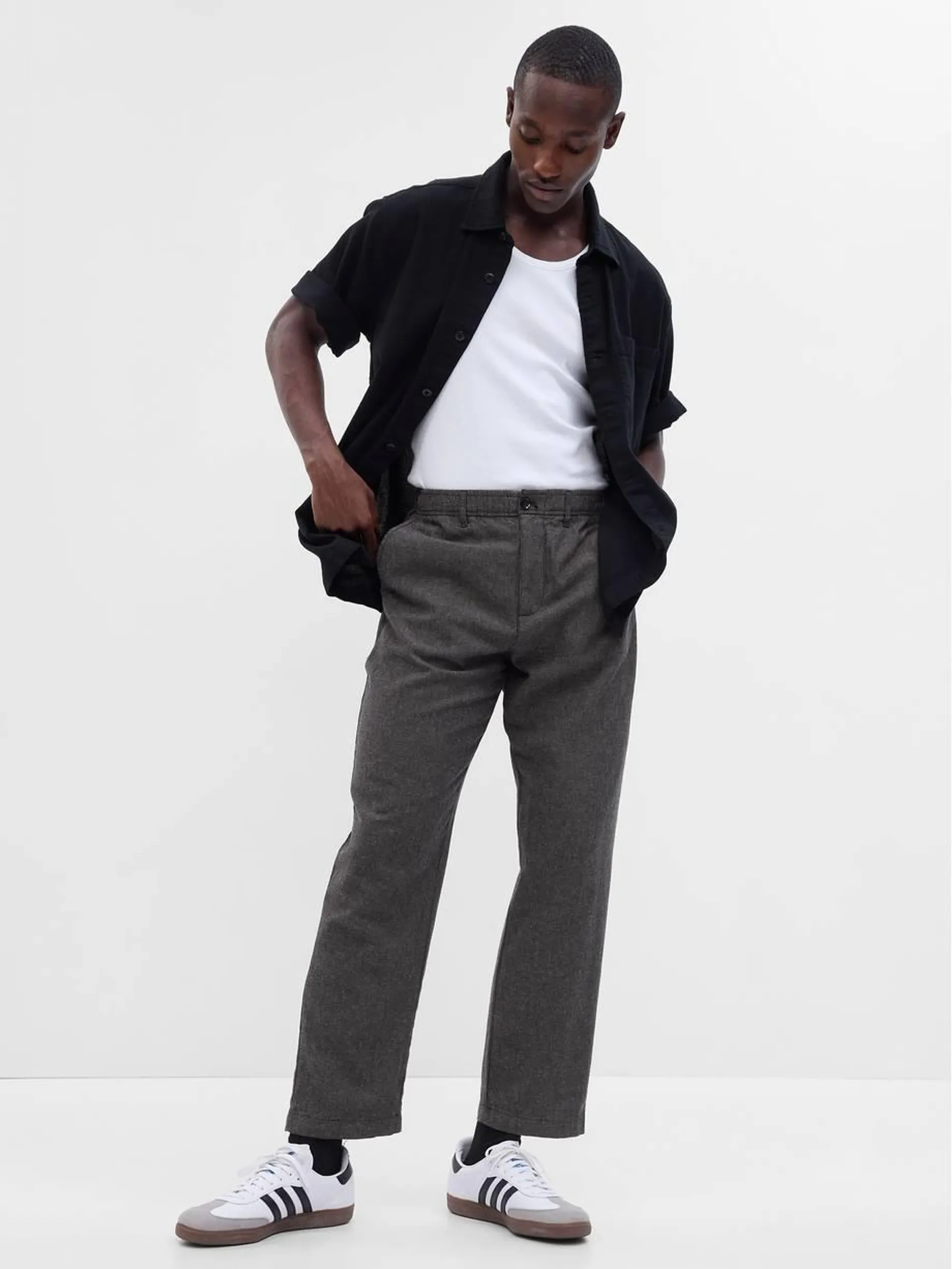 Linen-Cotton Easy Pants