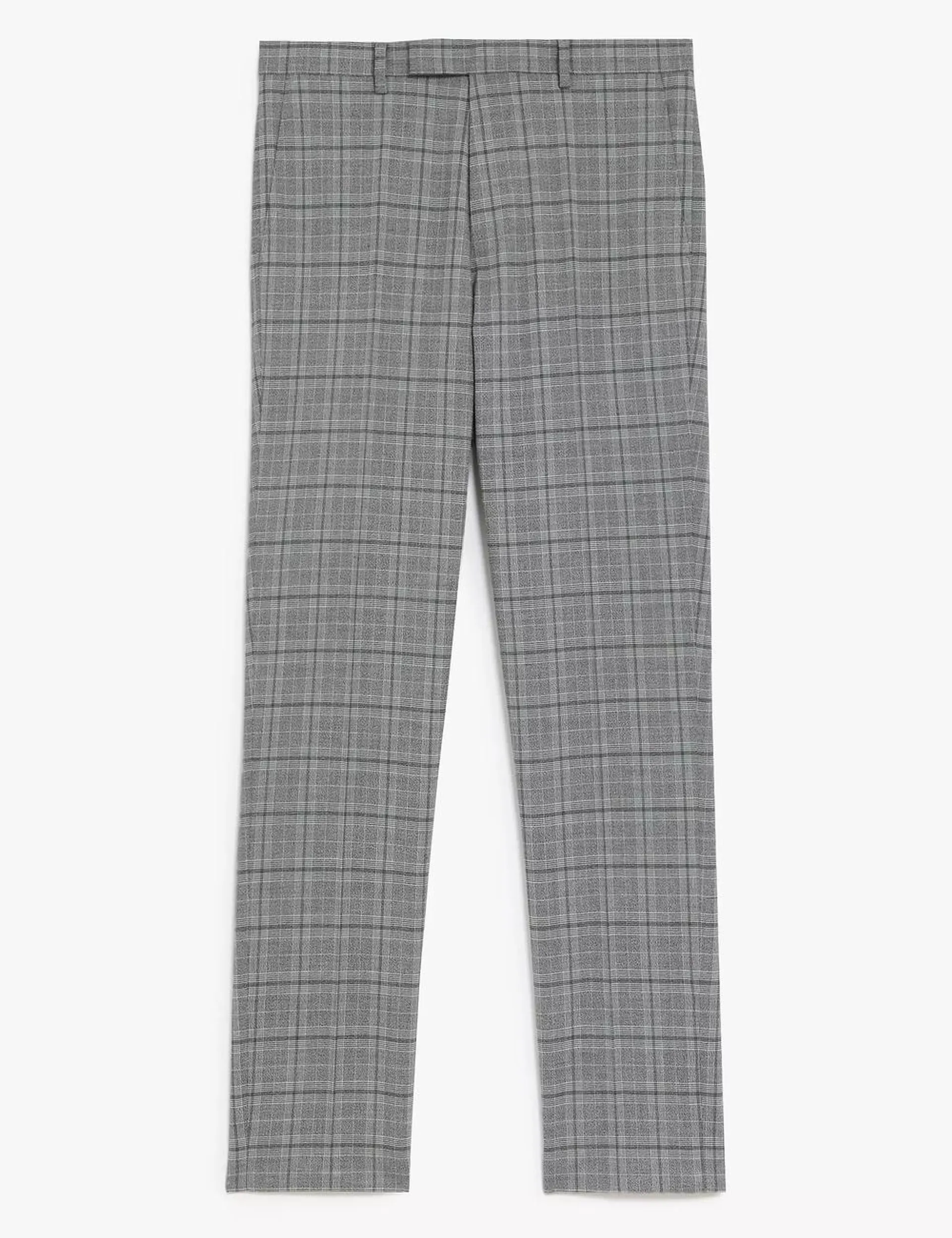 Slim Fit Prince of Wales Check Suit Trousers