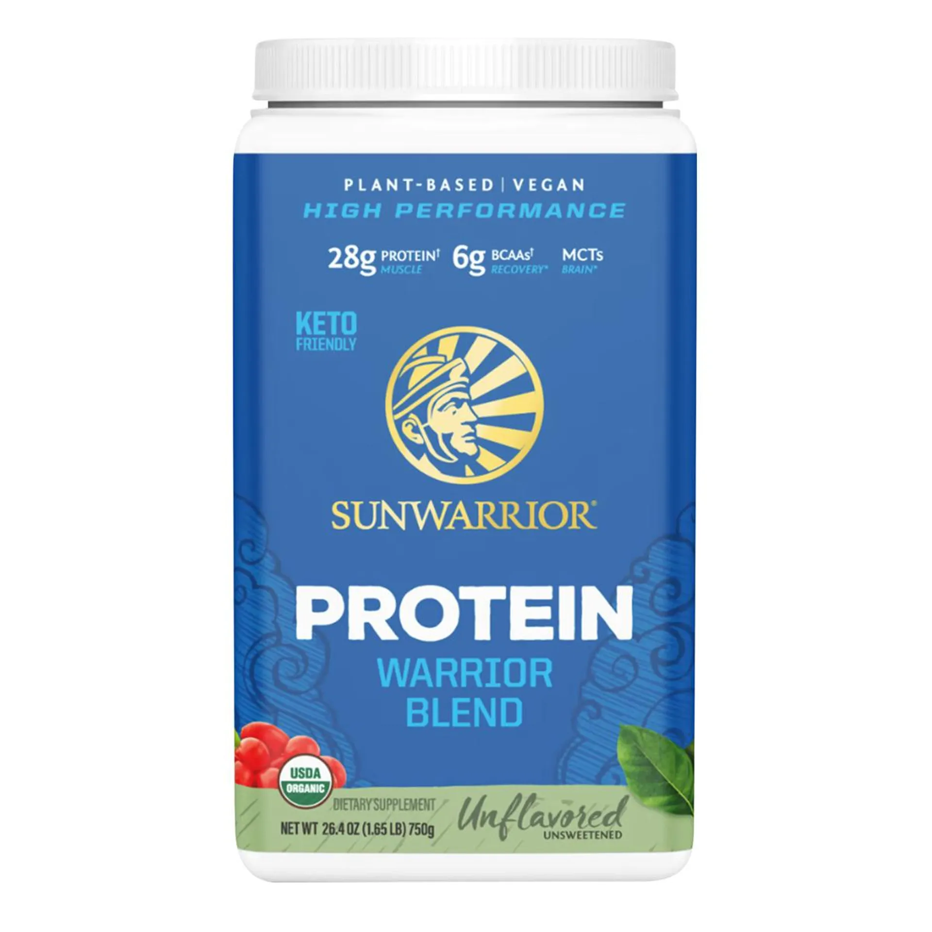 Sunwarrior UnFlavored Protein Warrior Blend Organic 750 g