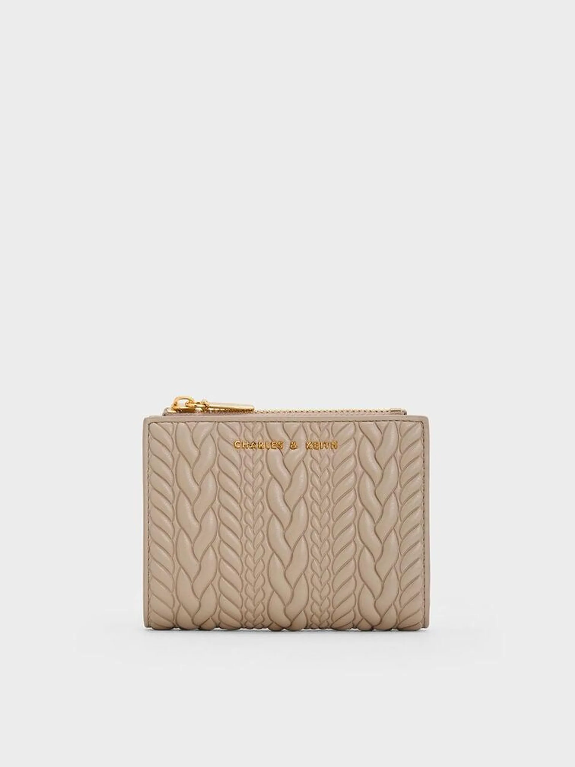 Apolline Textured Top-Zip Wallet