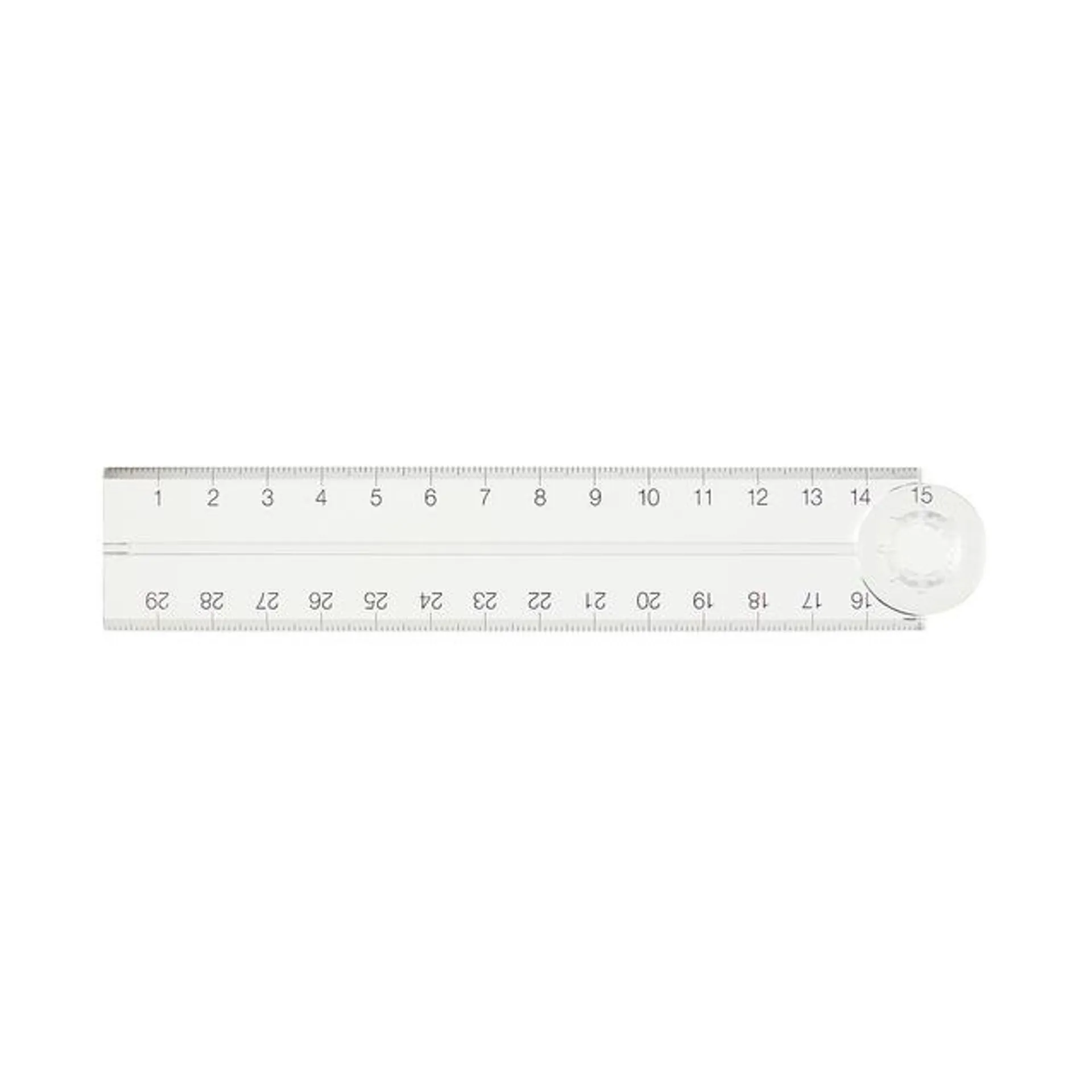 Polycarbonate Double Ruler, 15 to 30 cm
