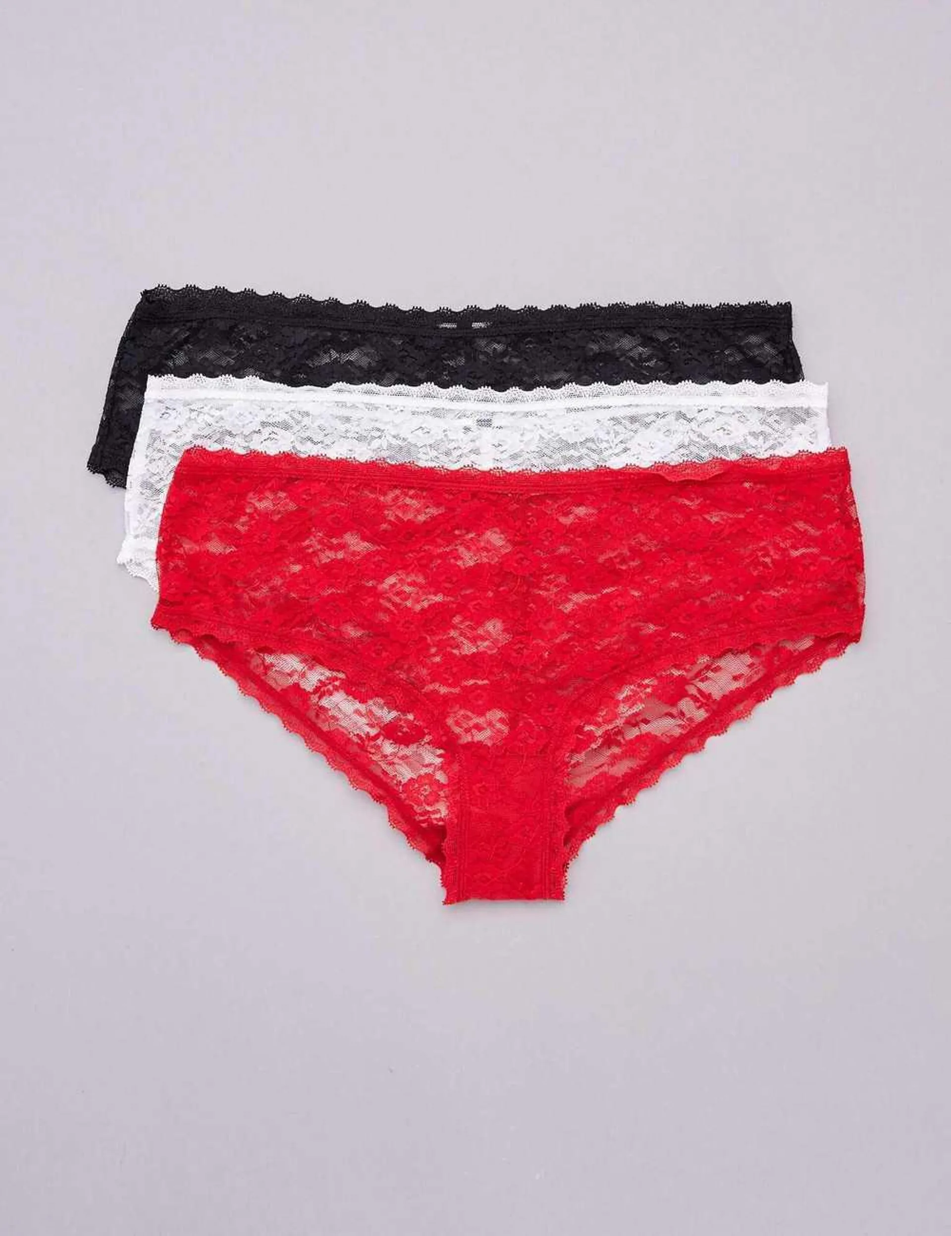 Pack of 3 lace boy shorts