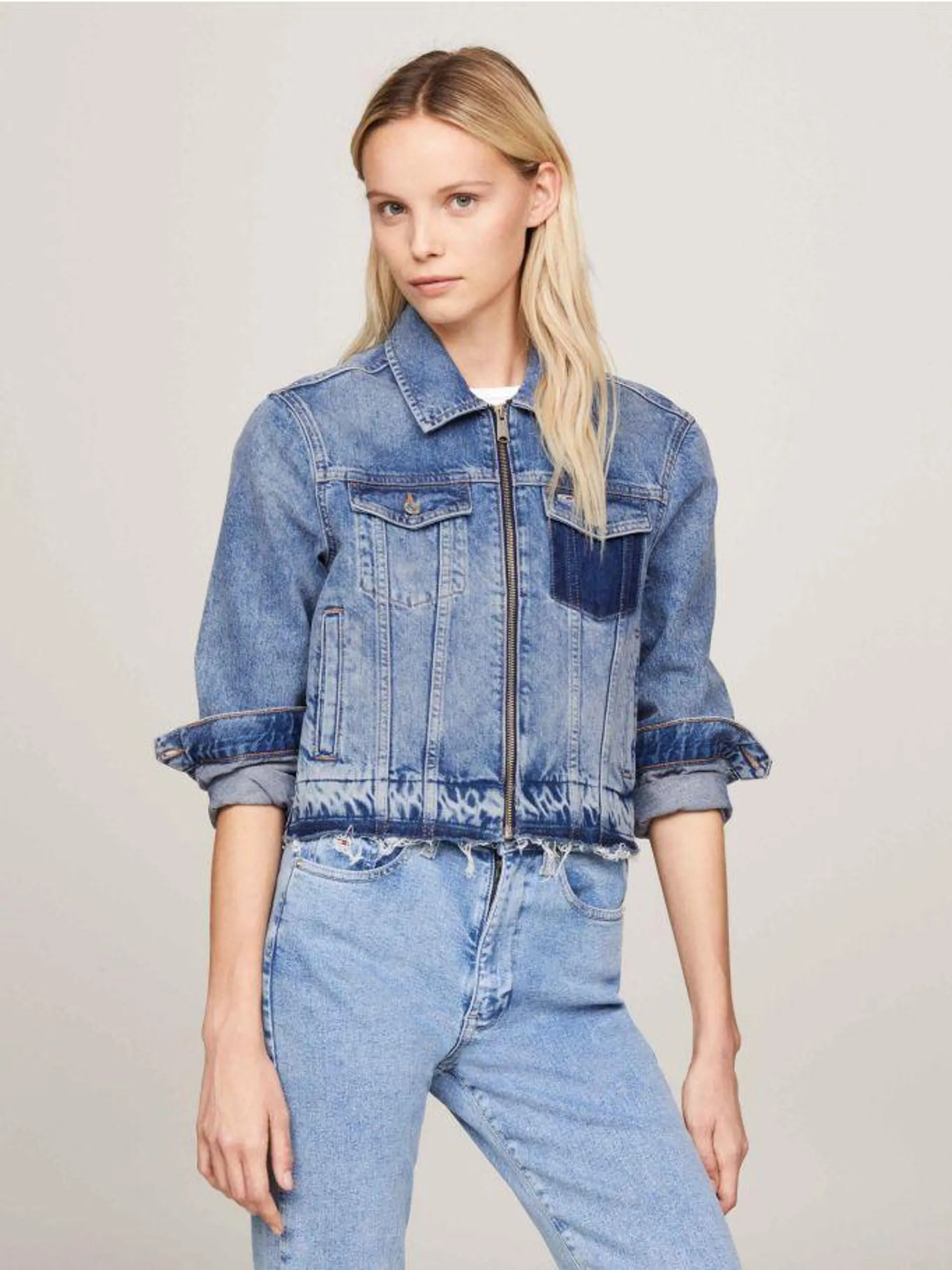 Izzie Zip-Thru Denim Jacket