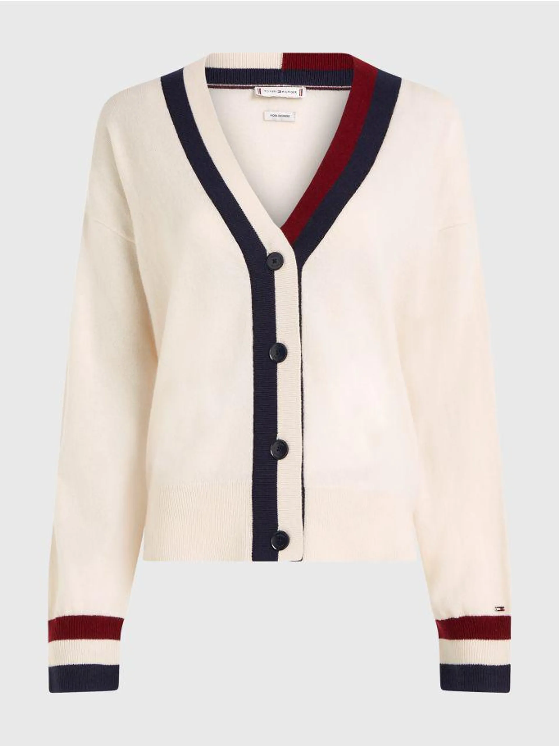 Global Stripe Relaxed Fit Cardigan