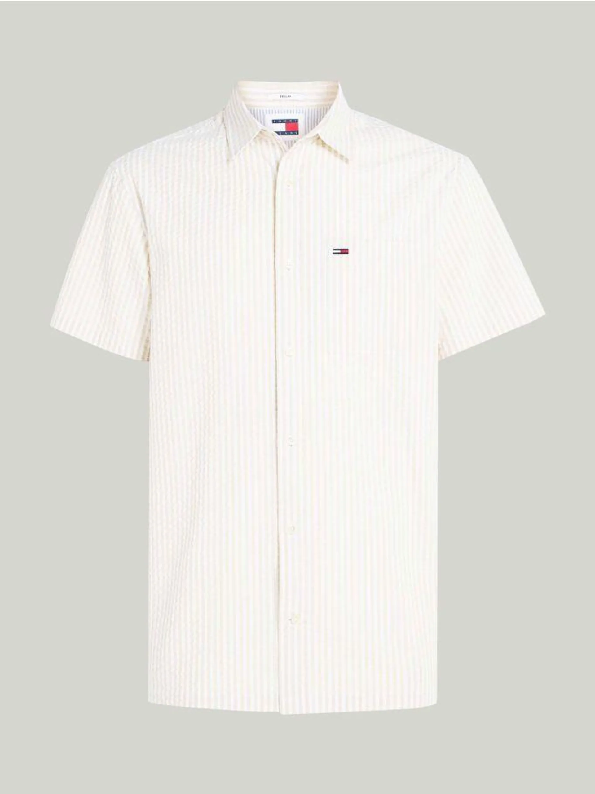 Stripe Seersucker Short Sleeve Shirt