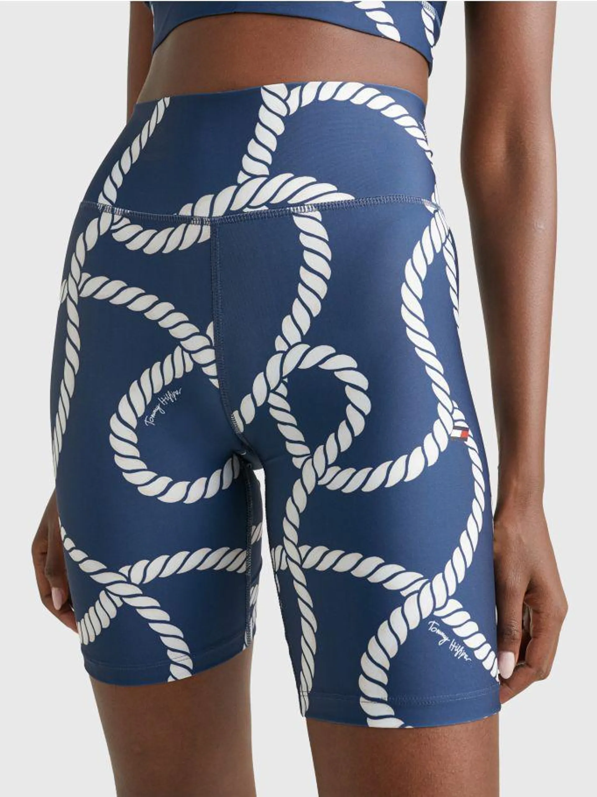 Sport Rope Print Skinny Fit Shorts