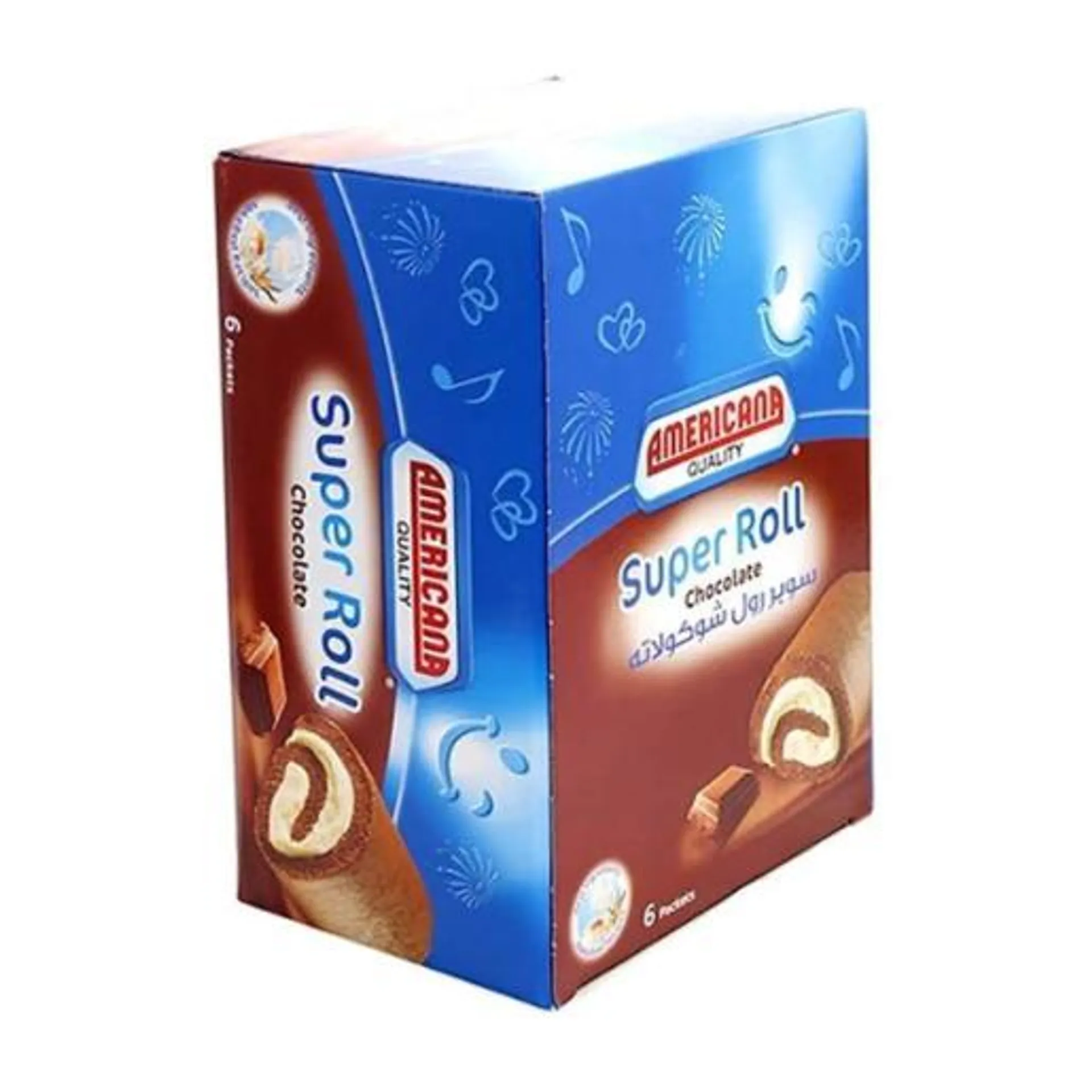 Americana Super Roll Chocolate 60gm 5+1 Free
