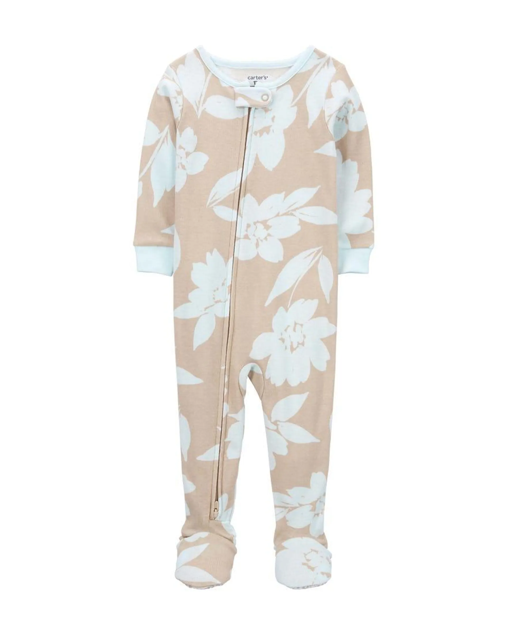 All-Over Floral Print Footie Pyjamas