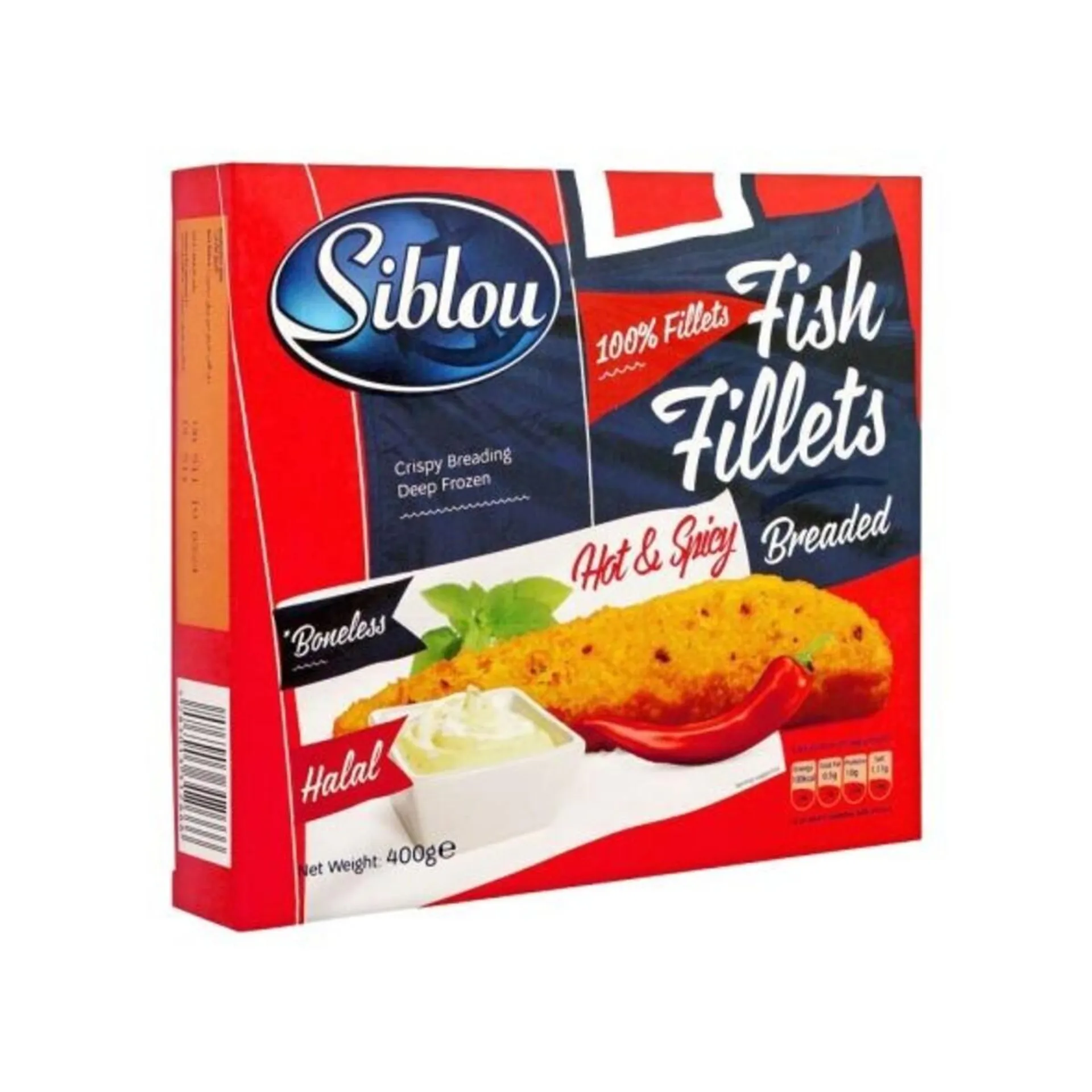 Siblou Bread Fish Filet Hot&Spicy 400Gm