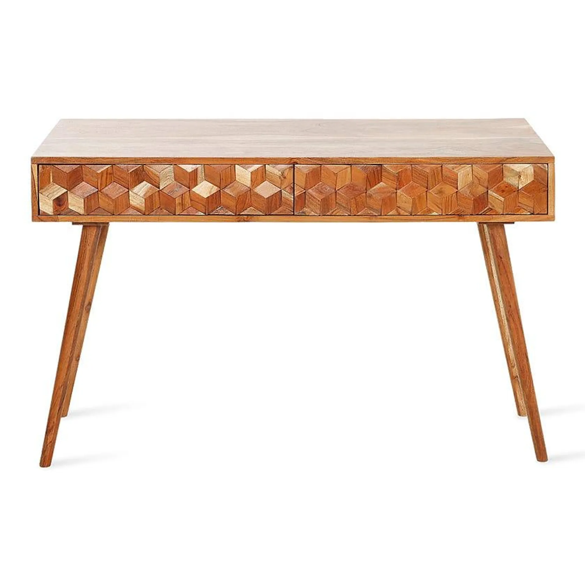 Tazzo Console Table, Natural & Chestnut