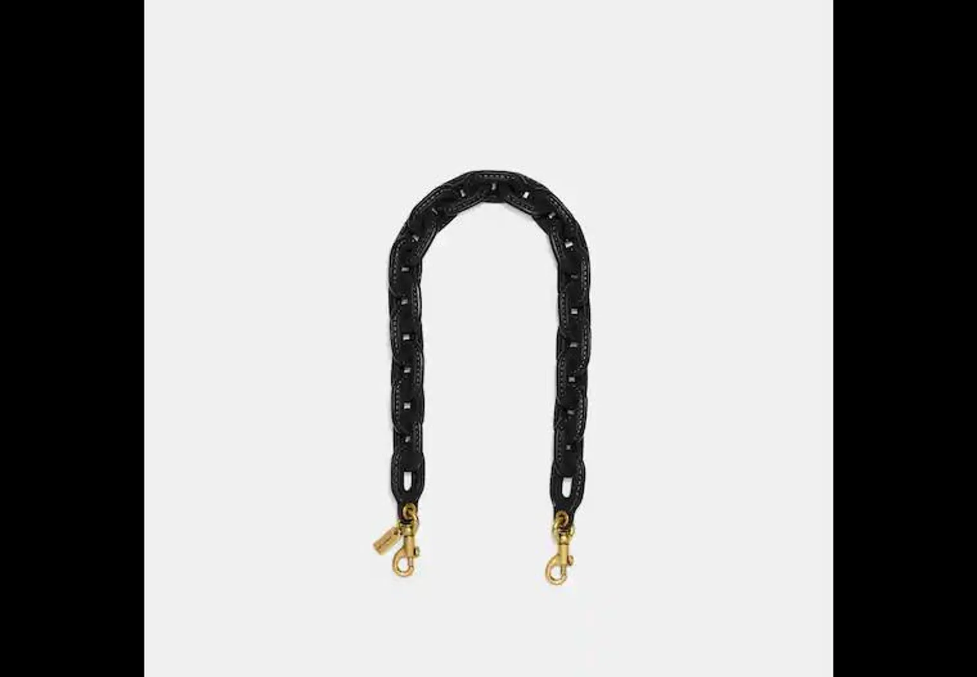 Leather Covered Short Chain Strap