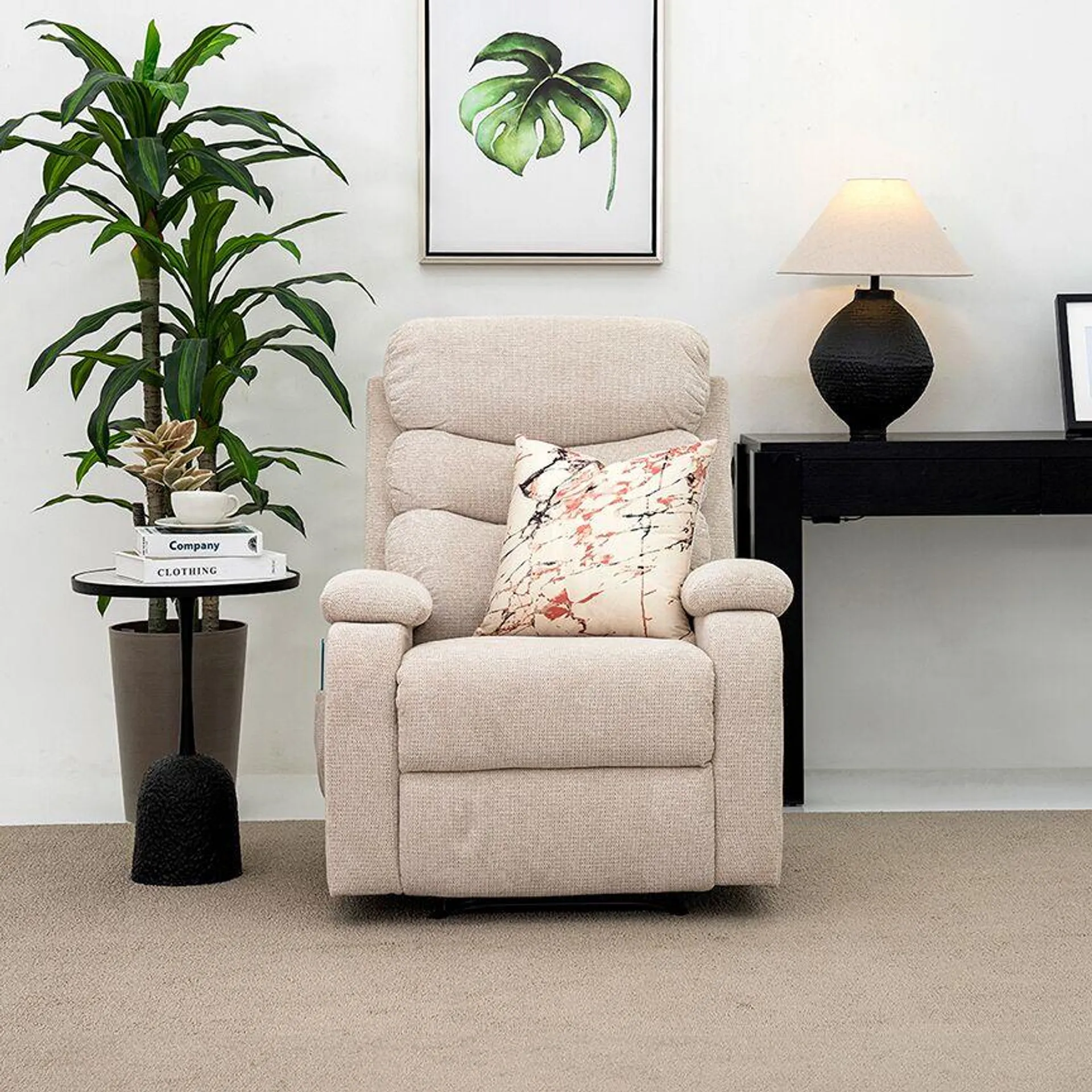 Zoy Manual Recliner – Beige