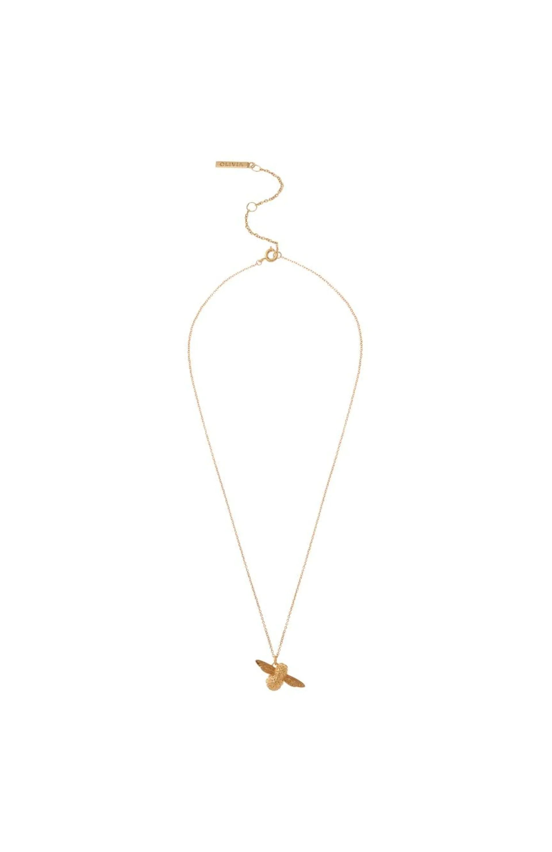 Womens 3D Bee Necklace