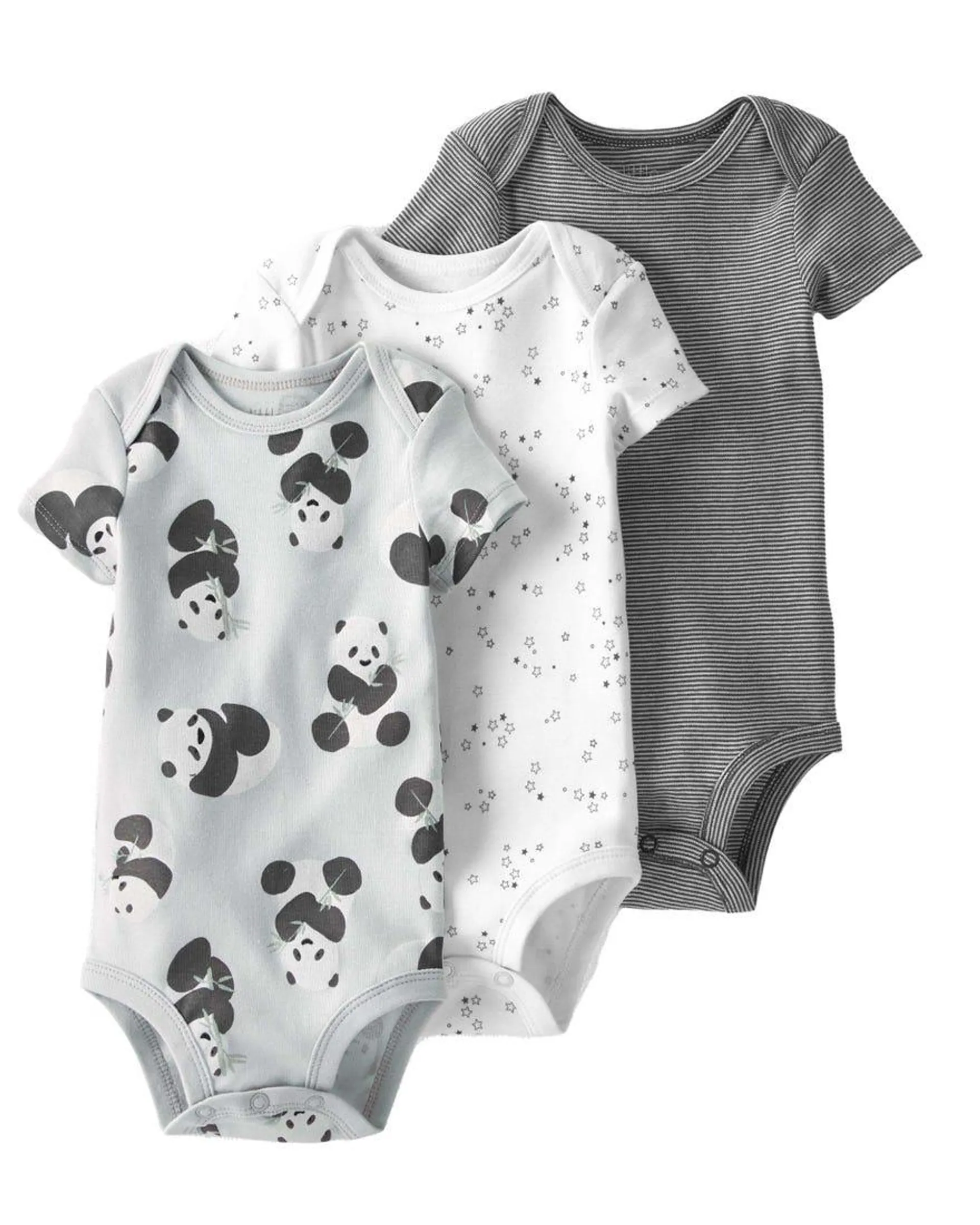 3-Pack Organic Cotton Bodysuits