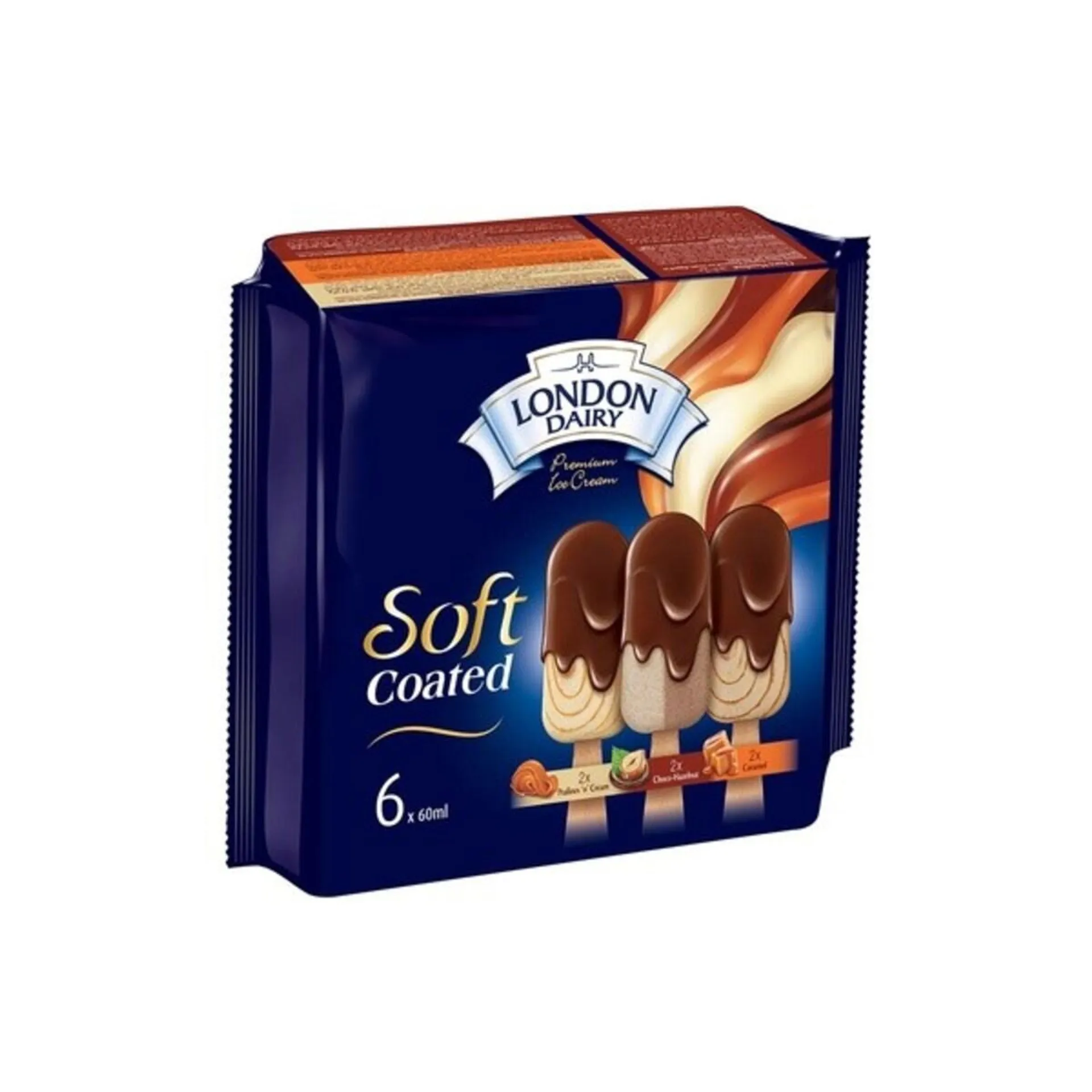 London Dairy Ice Cream Soft Coated 6 x 60 ml