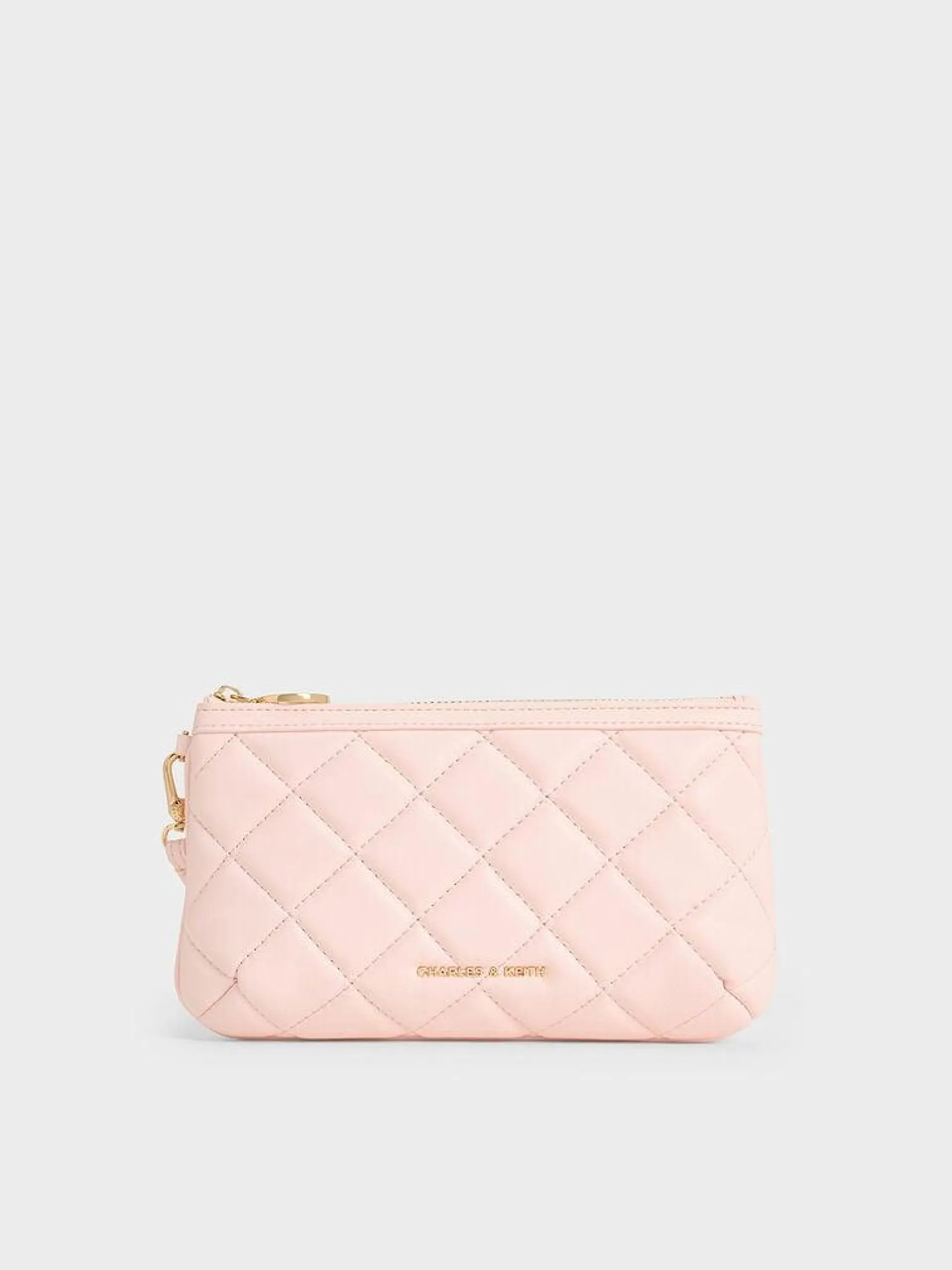 Cressida Quilted Wristlet - Pink