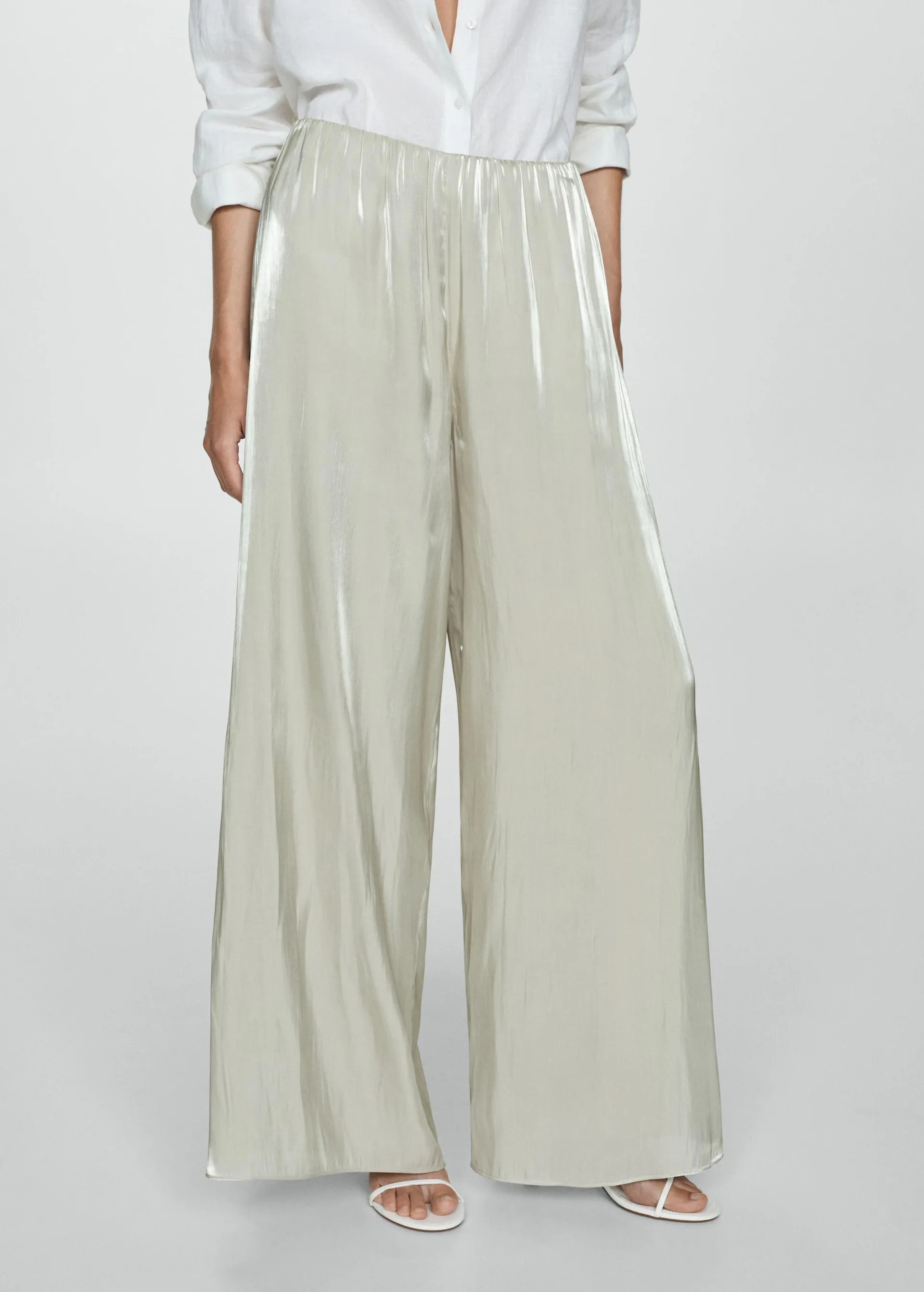 Flowy satin trousers