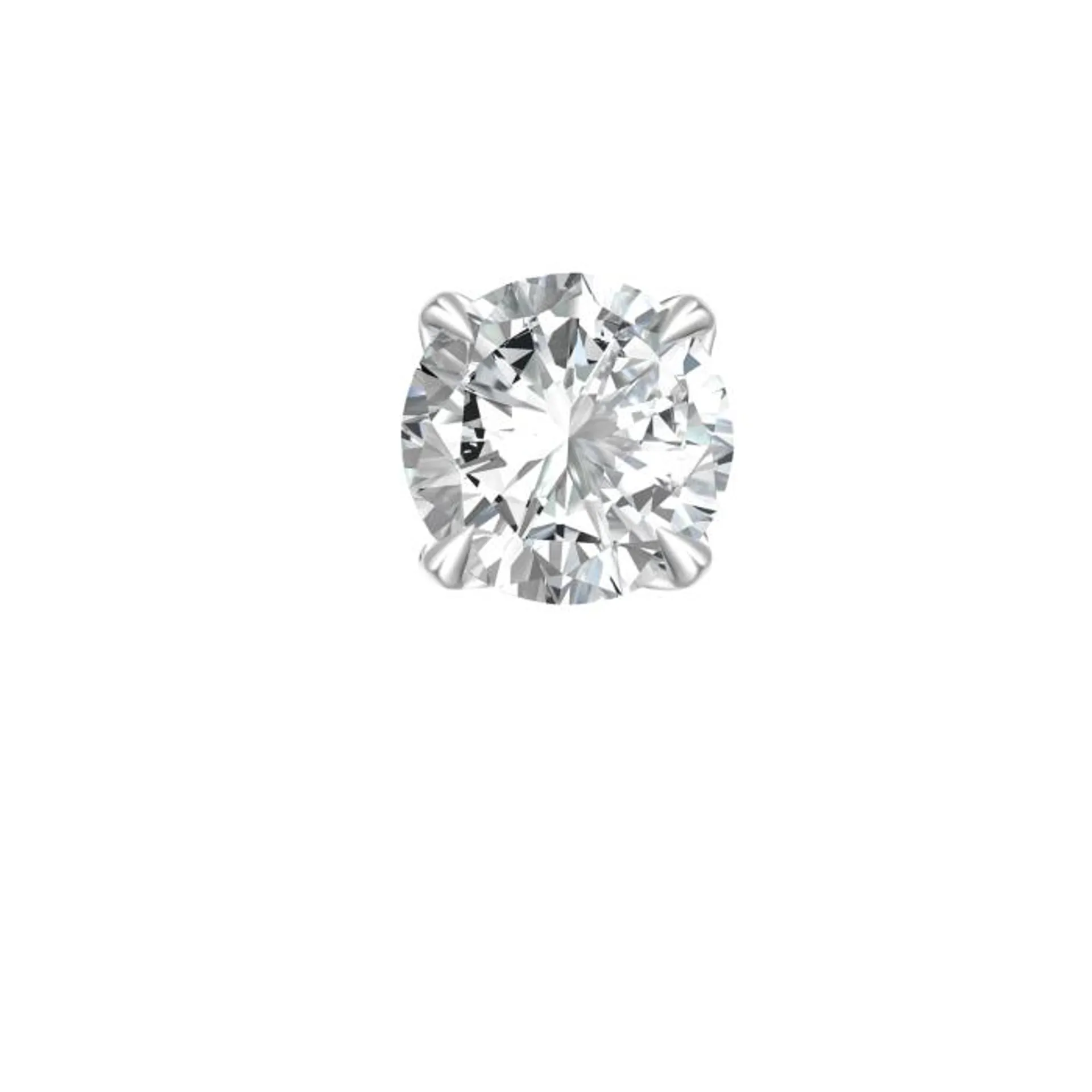 Gaia Brilliant 4 Carat Lab-Grown Diamond Stud Earrings in 18K White Gold