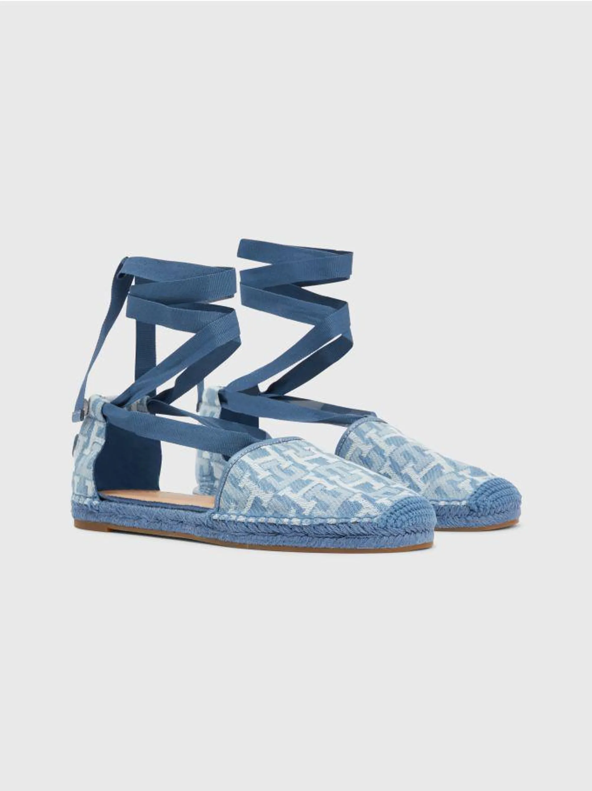 Denim Monogram Espadrilles