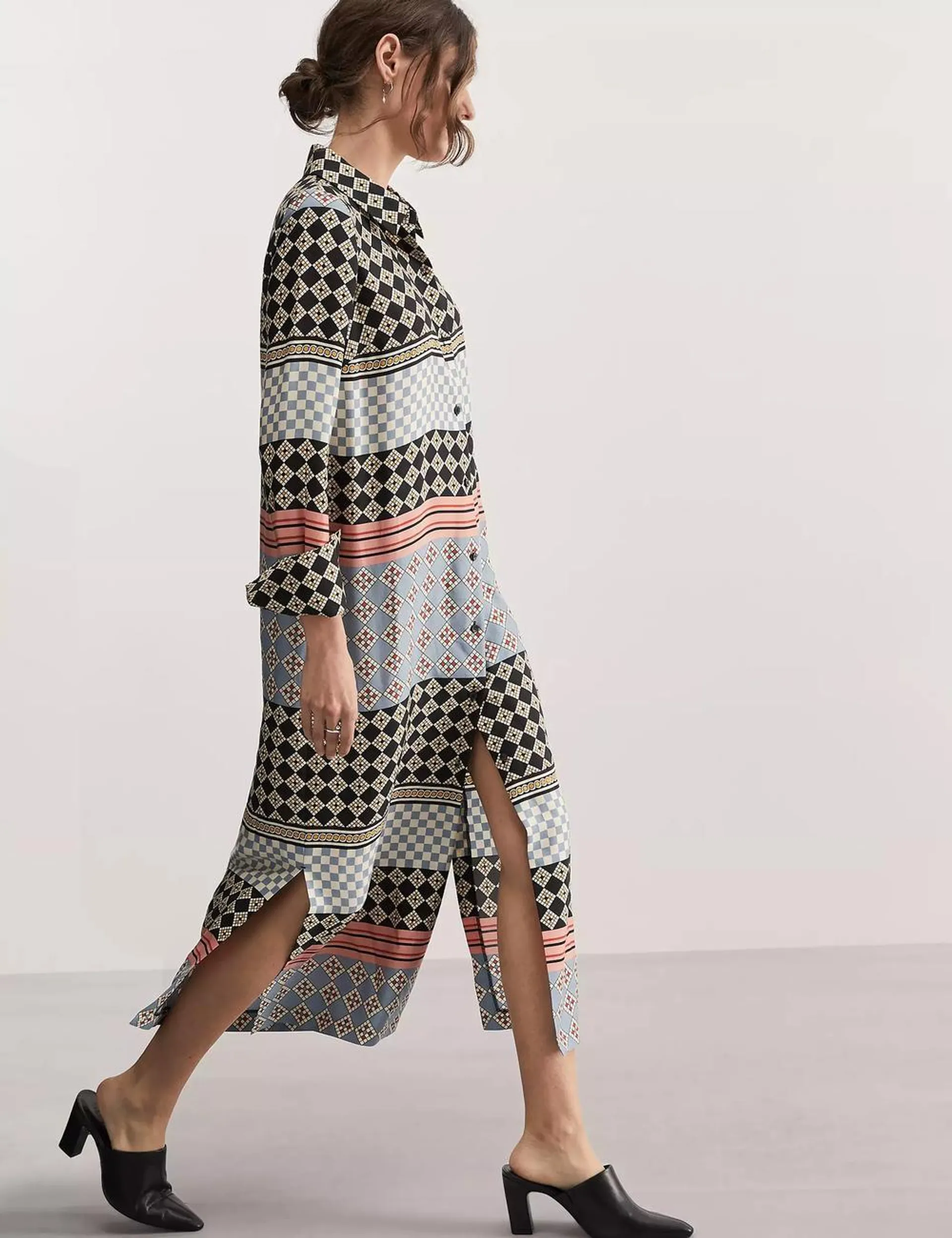 Pure Lyocell™ Printed Maxi Shirt Dress