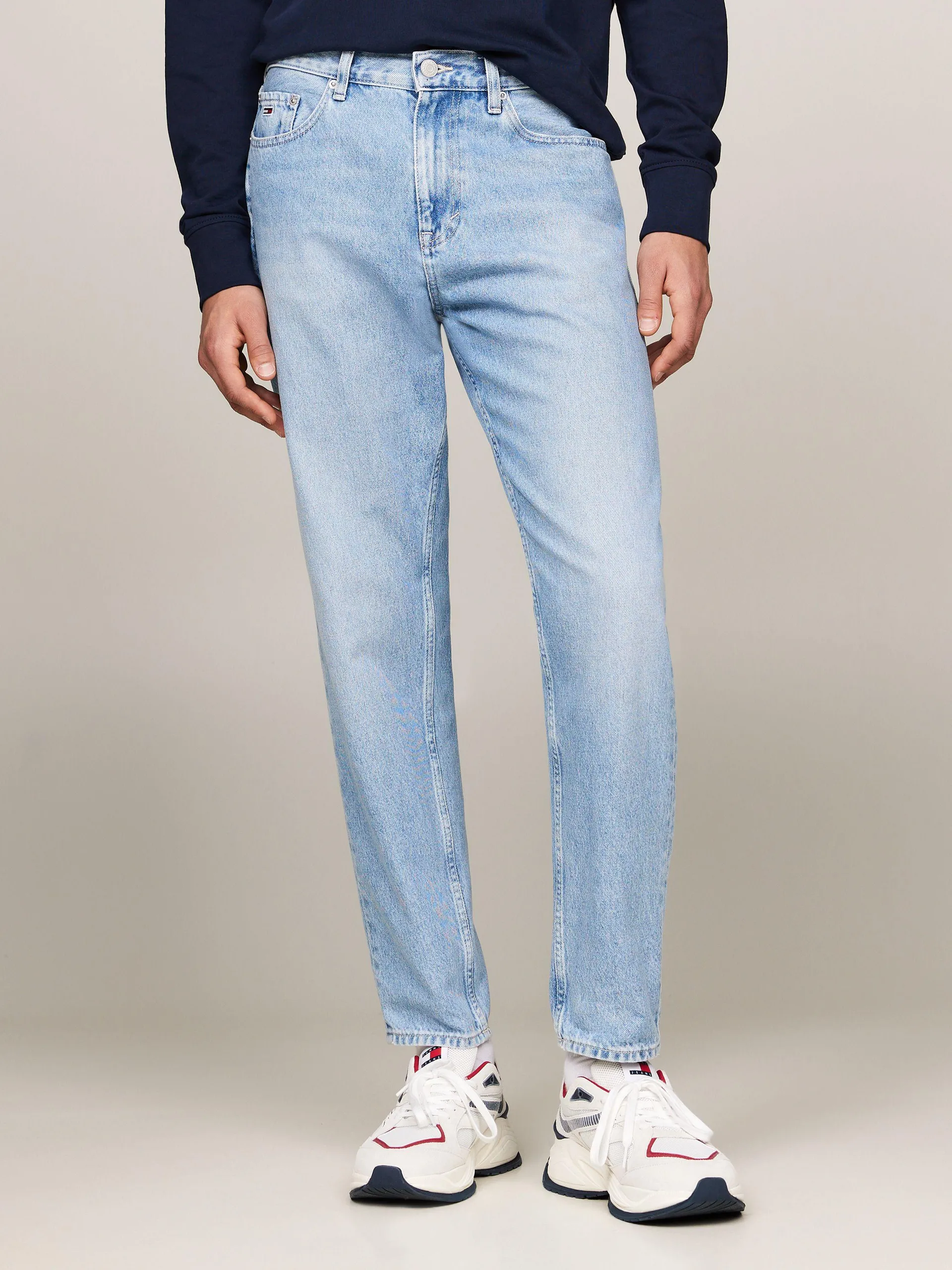 Varsity Explorer Isaac Relaxed Tapered Faded Jeans