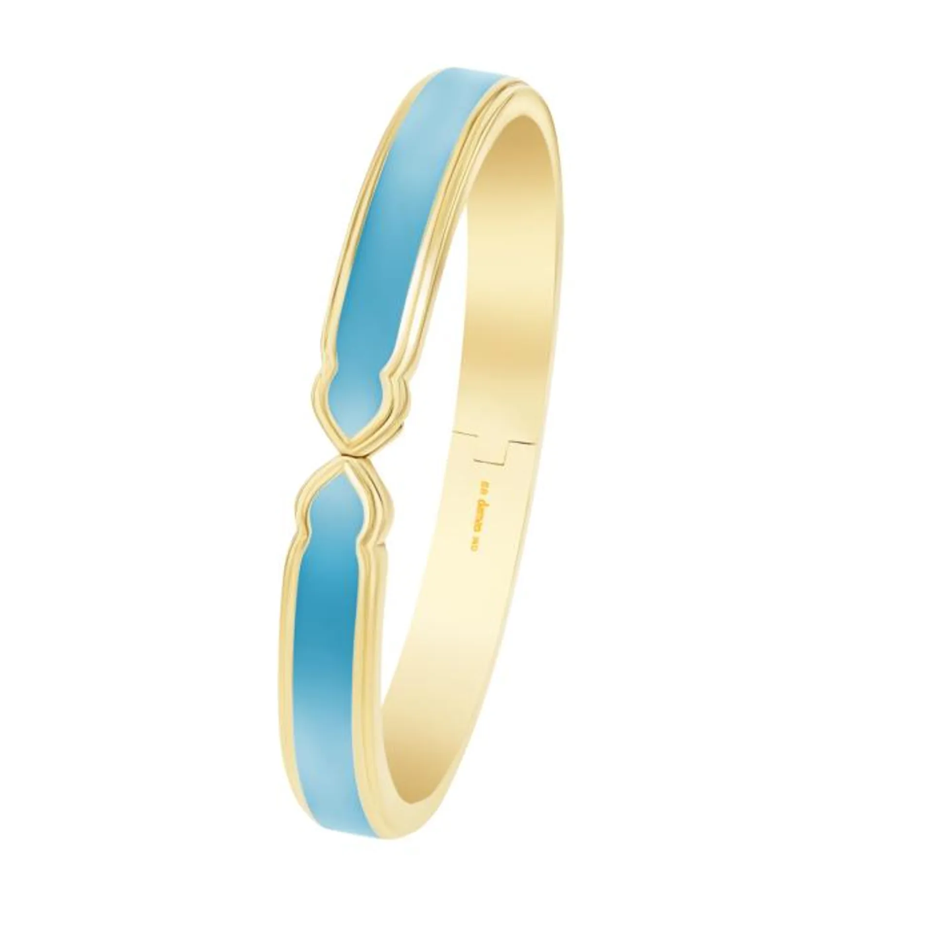 Casablanca Brass Bangle with Light Blue Ceramic motif 9mm